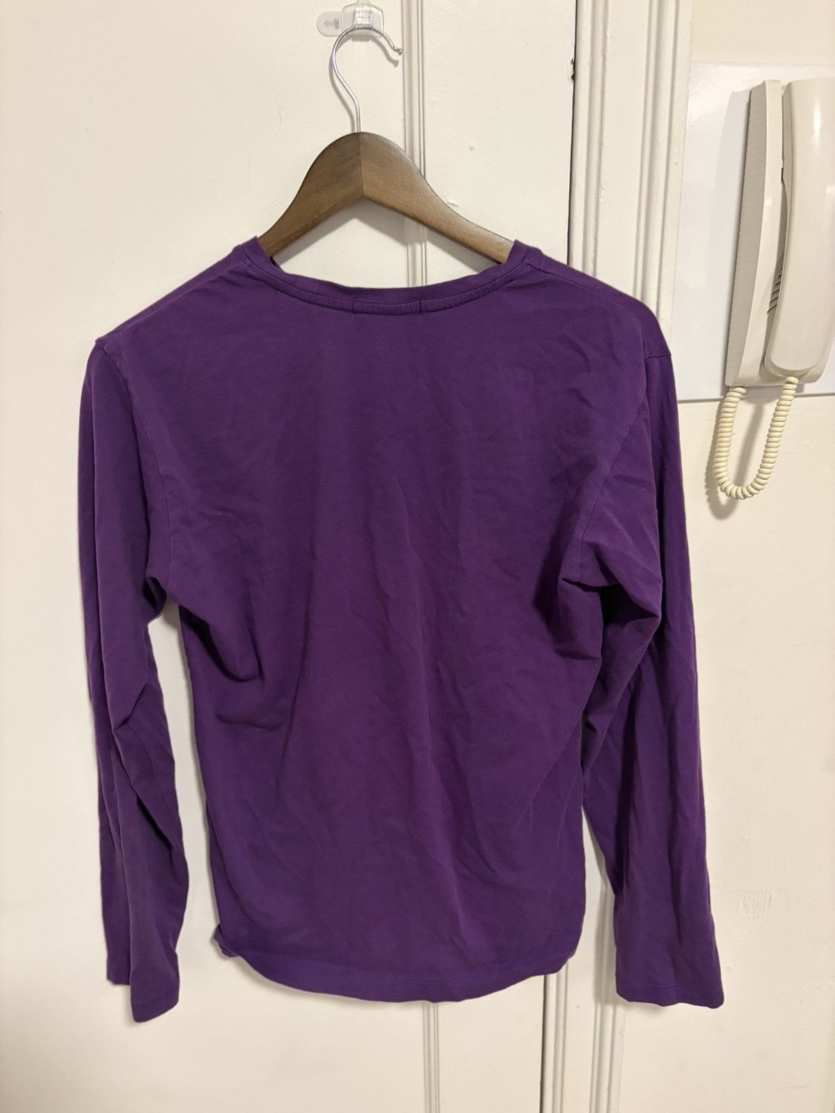 Issey Miyake Vintage Issey Miyake Mens Purple Long Sleeve Tshirt Size US M / EU 48-50 / 2 - 4 Thumbnail