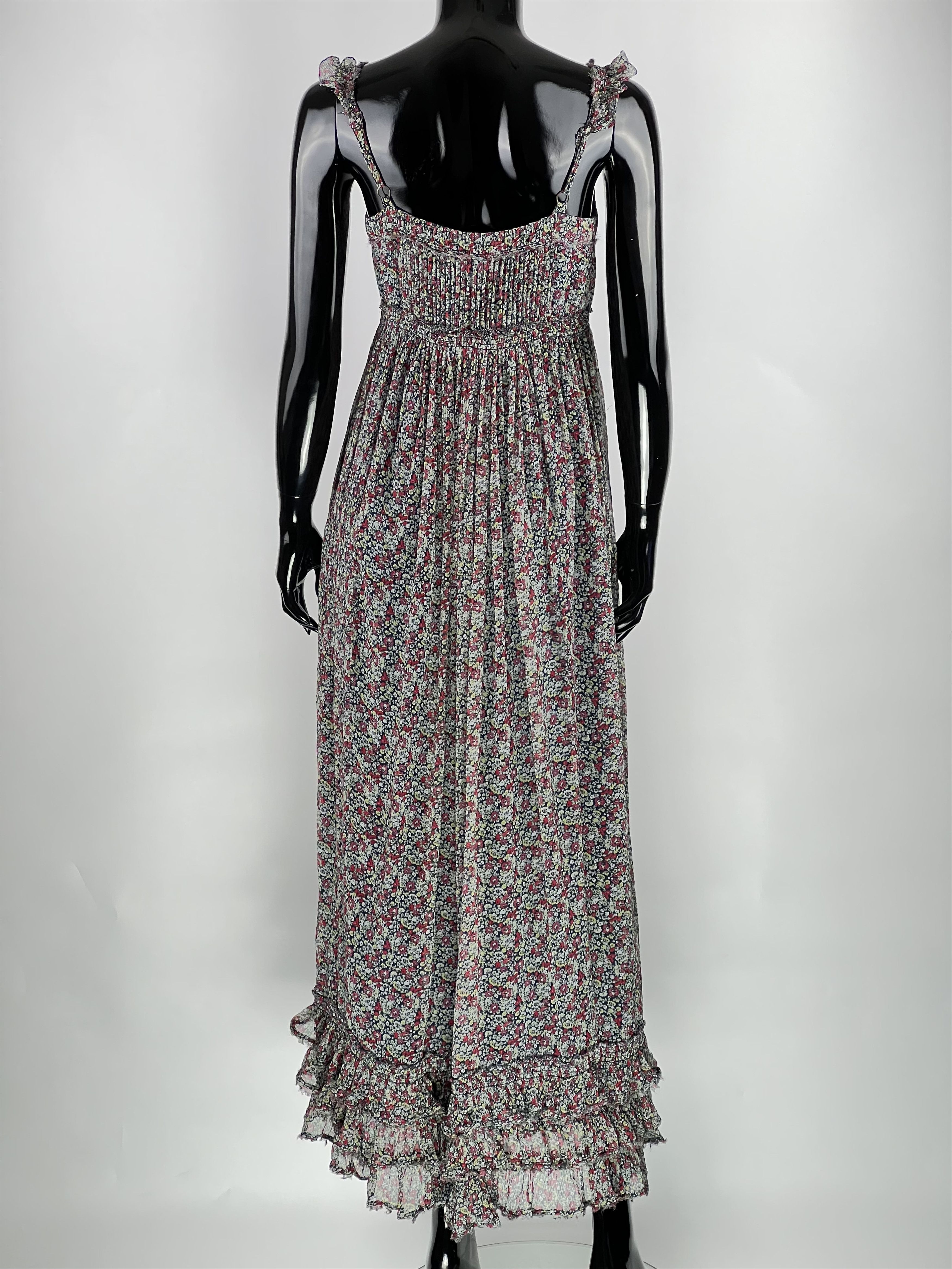 Juicy Couture Juicy Couture Silk Sleeveless Maxi Dress Floral Print Size XS / US 0-2 / IT 36-38 - 2 Thumbnail
