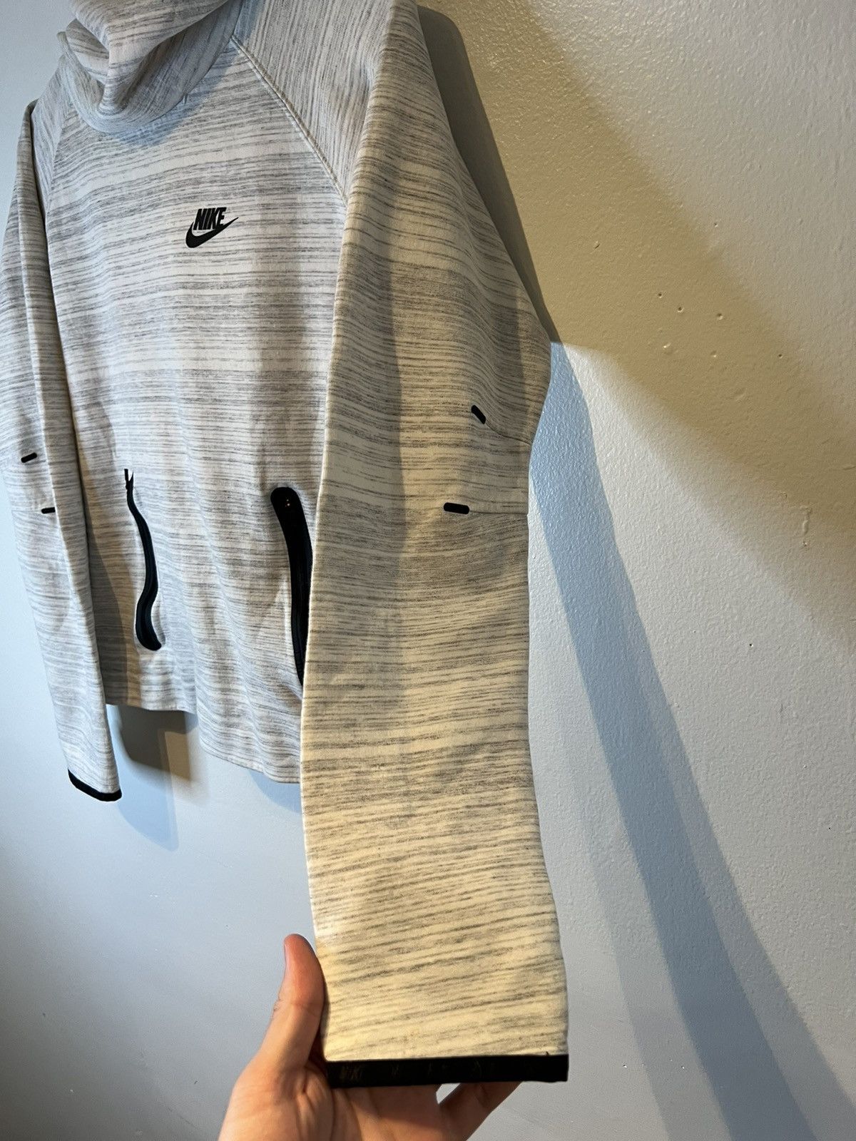 Nike Nike Heather Gray Tech Fleece Long Hoodie Sweatshirt Size M Size M / US 6-8 / IT 42-44 - 3 Thumbnail