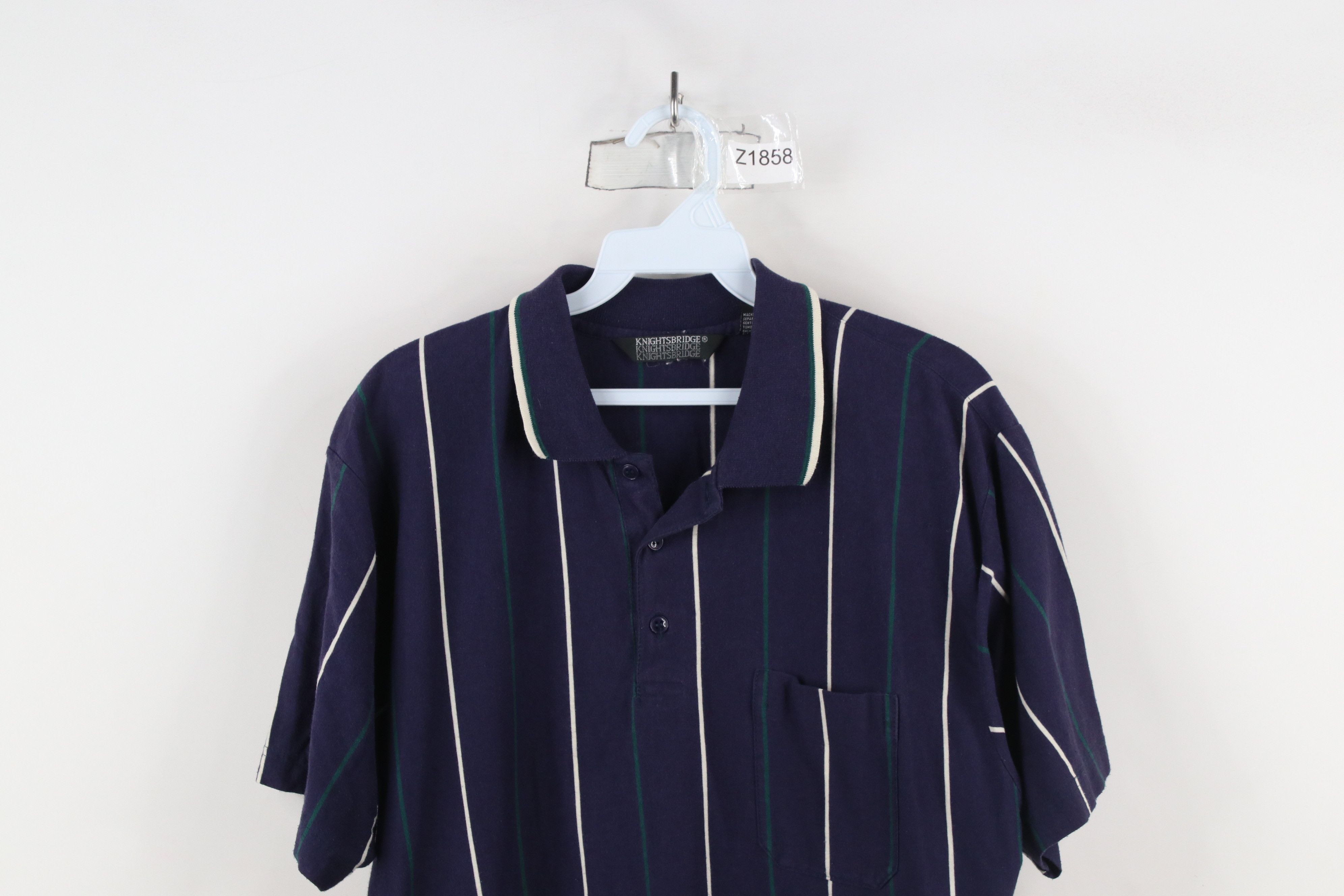 Vintage Vintage 90s Streetwear Striped Knit Collared Golf Polo Shirt Size US L / EU 52-54 / 3 - 2 Thumbnail