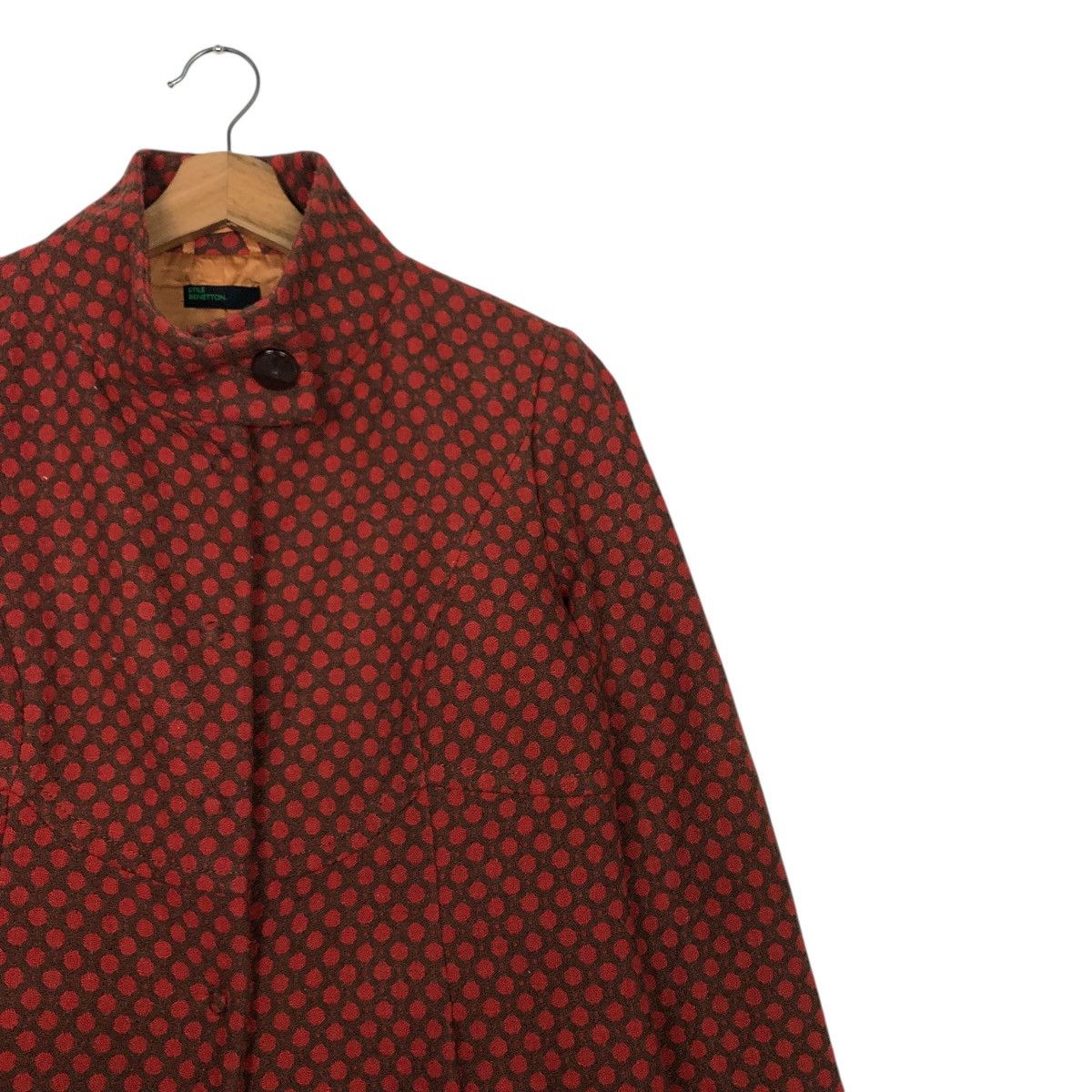 Benetton 🔥BUTTON WOOL POLKADOT DESIGN STILE BENETTON JACKET Size M / US 6-8 / IT 42-44 - 8 Thumbnail