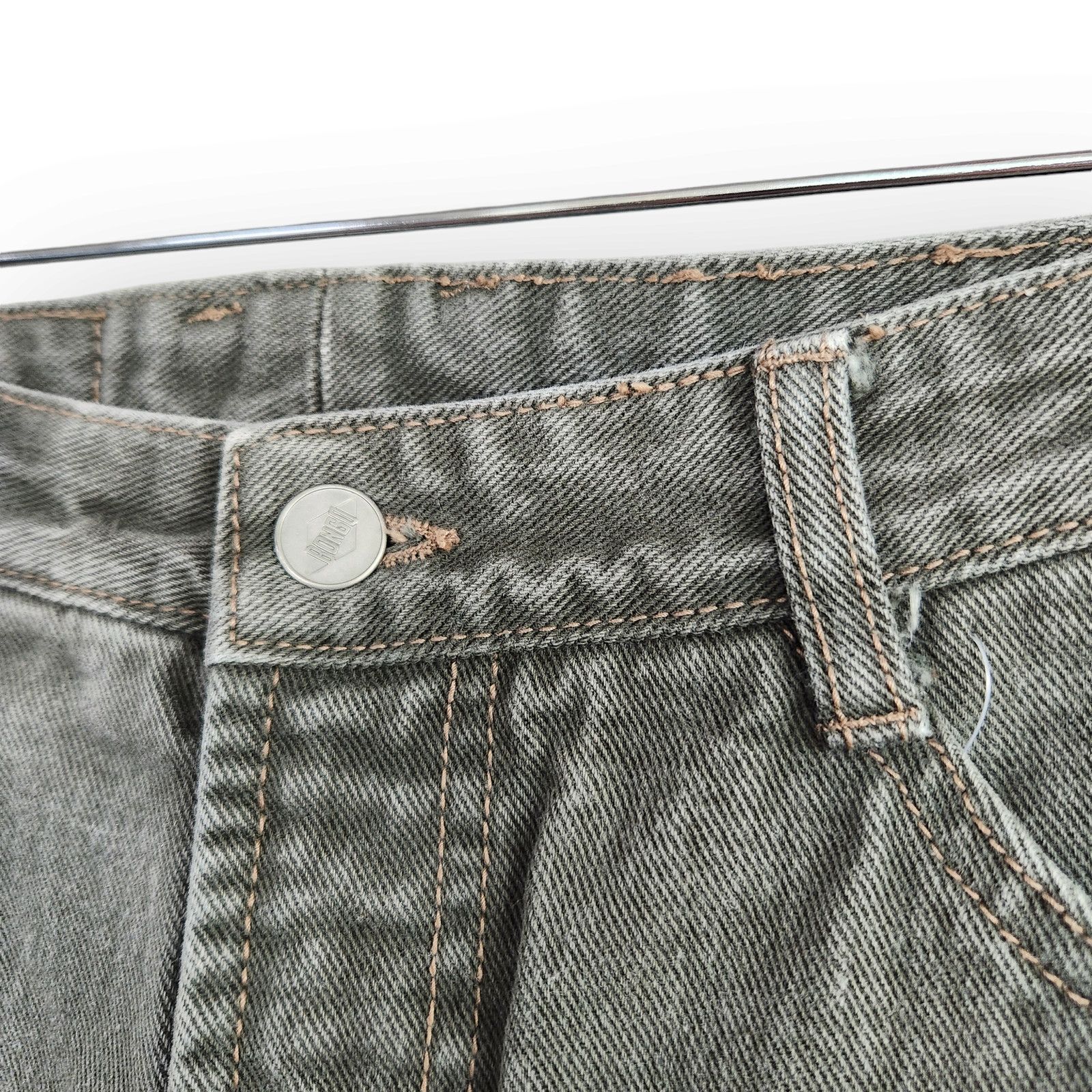 Vintage Vintage 80s Bongo High Waisted Army Green Taper Leg Jeans 27 Size 26" / US 2 / IT 38 - 5 Thumbnail
