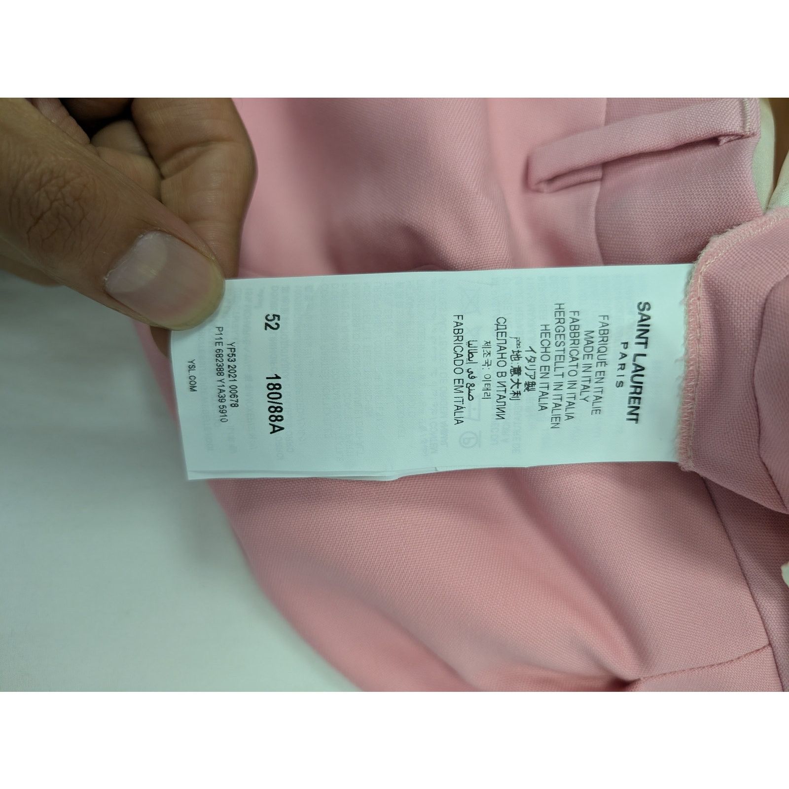 Saint Laurent Paris o1rshd1 Pantalon Constructed Barathea Pant Trouser in Rose Size US 36 / EU 52 - 13 Thumbnail