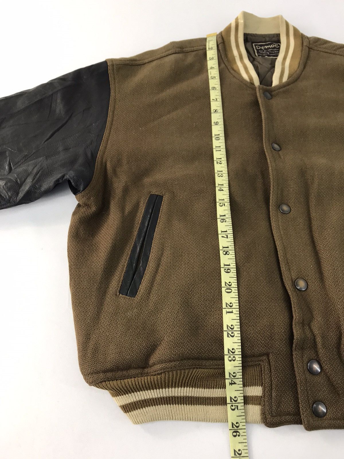 Vintage Demob Men DRH Simple Varsity Jacket Leather Sleeve Size US L / EU 52-54 / 3 - 10 Thumbnail