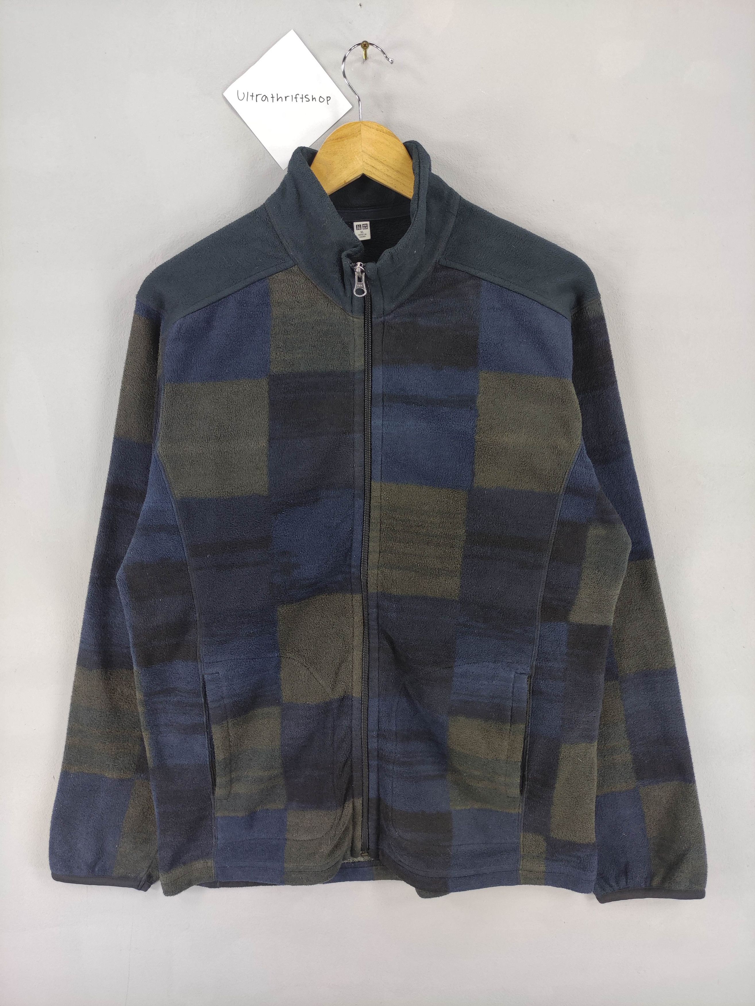Uniqlo Uniqlo Fleece Sweater Jacket Chekered Zipper Size US XL / EU 56 / 4 - 1 Thumbnail