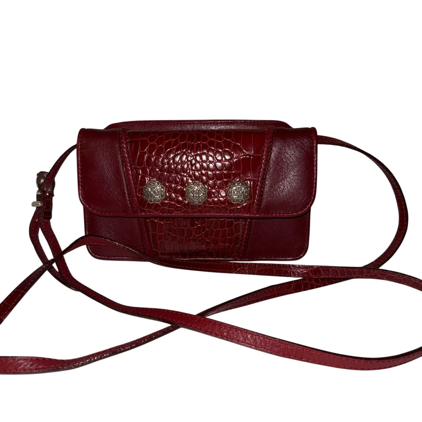 Brighton VINTAGE BRIGHTON 90s red alligator leather wallet crossbody Size ONE SIZE - 1 Thumbnail