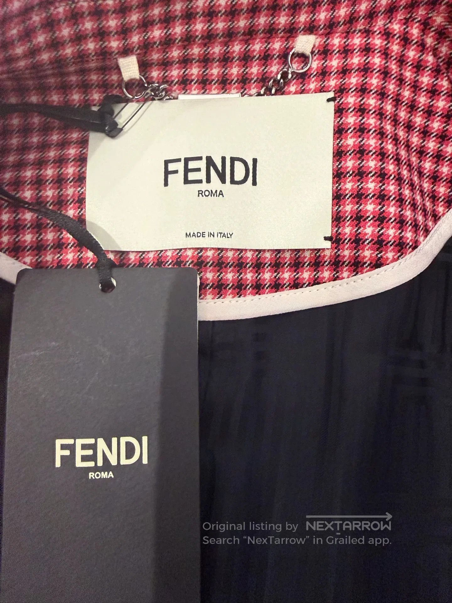 Fendi fendi wool blazer with mink cuffs in pink. Size US S / EU 44-46 / 1 - 3 Thumbnail