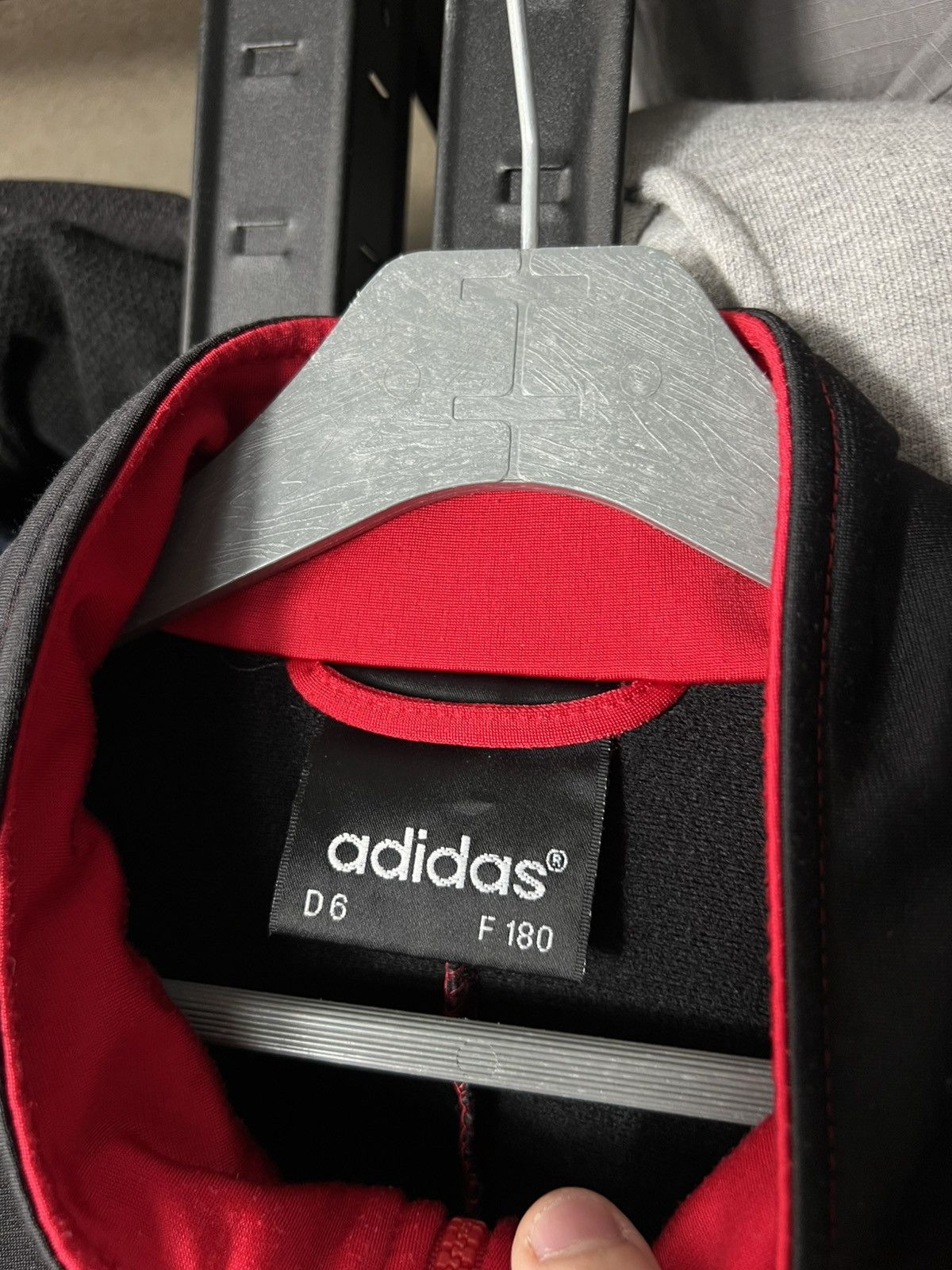 Adidas Vintage Adidas Track Jacket Red Black 90s Three Stripes Size US M / EU 48-50 / 2 - 9 Thumbnail