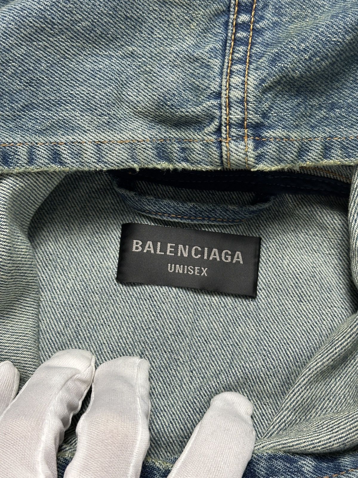Balenciaga Balenciaga Denim Hoodie Size US M / EU 48-50 / 2 - 4 Thumbnail