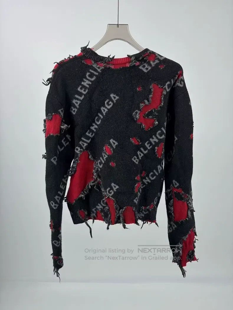 Balenciaga Balenciaga Black and Red Bulletproof Vest Large Destroyed Size US M / EU 48-50 / 2 - 2 Thumbnail
