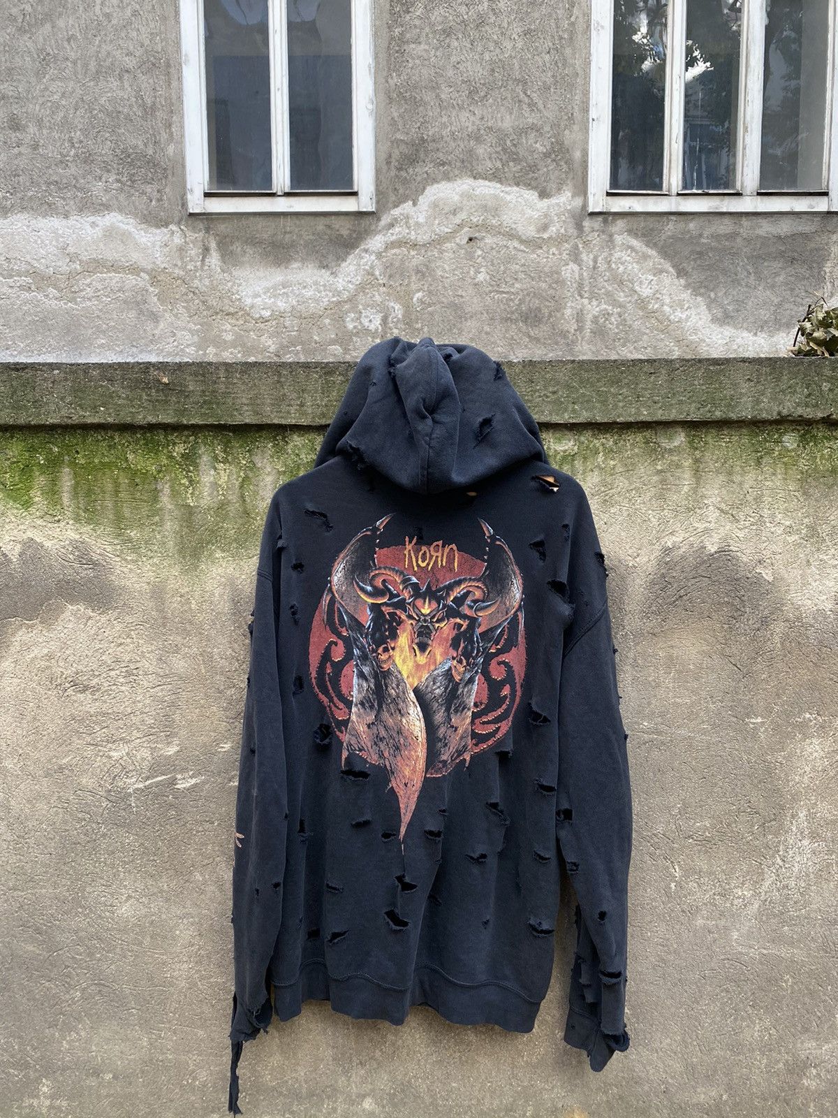 Band Tees × Vintage Vintage 2003 Korn Distressed Hoodie Size US XL / EU 56 / 4 - 1 Thumbnail