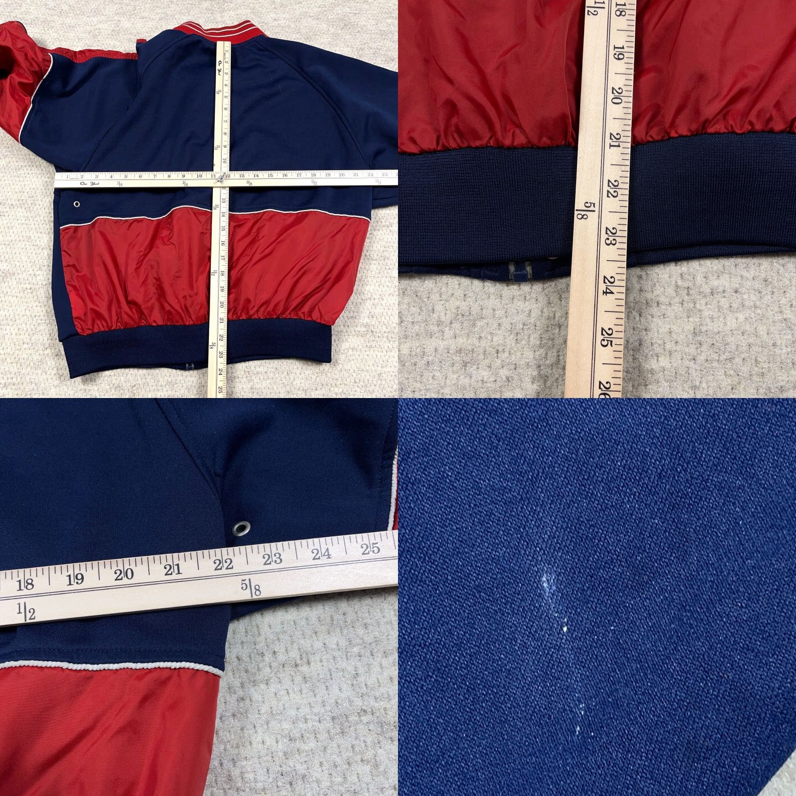 Nike VINTAGE Nike Jacket Men Medium Blue Red Varsity Bomber 90s Y2K Snap Lined Adult Size US M / EU 48-50 / 2 - 8 Thumbnail