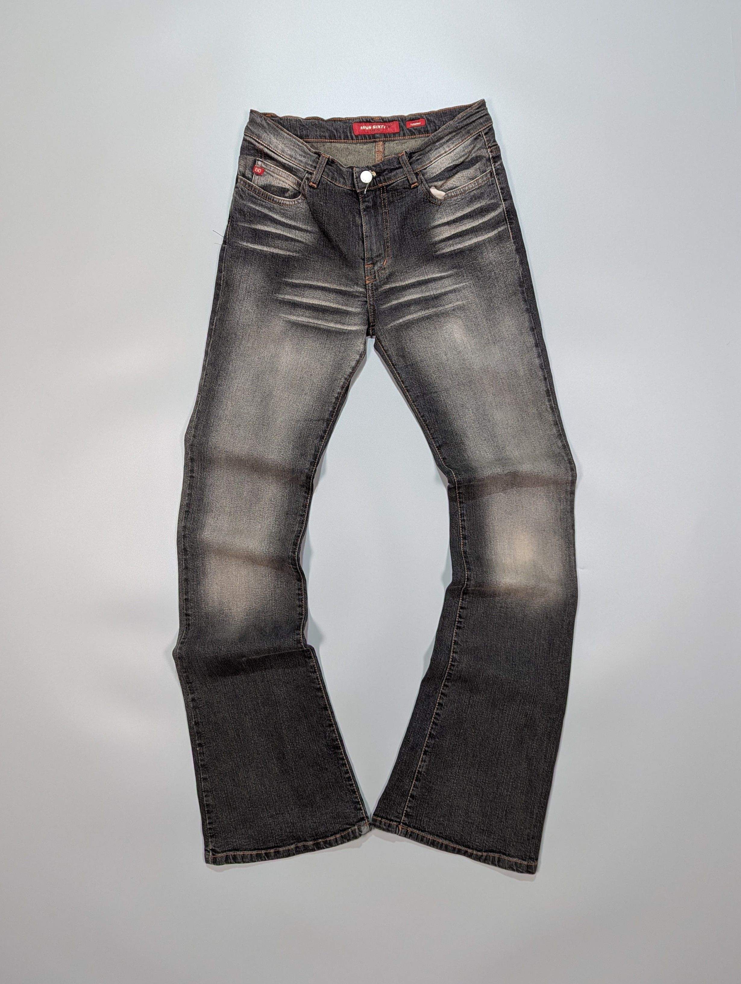 Miss Sixty × Vintage MISS SIXTY Style TOMMY VTG Women's Distressed Flared Jeans Size 29" - 1 Thumbnail