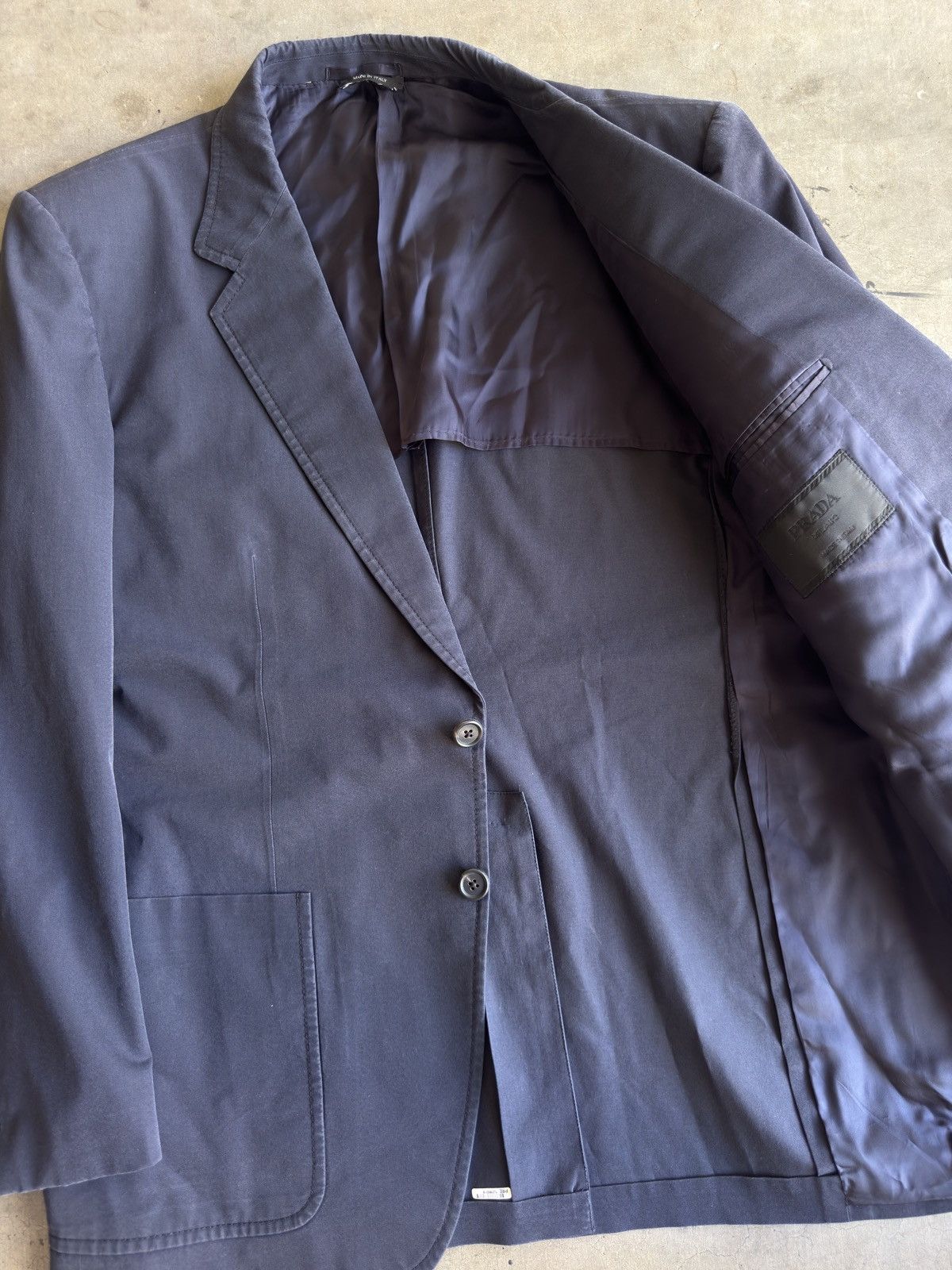 Prada PRADA Made in Italy Cotton Blend Patch Pocket Jacket Size 46R - 7 Thumbnail