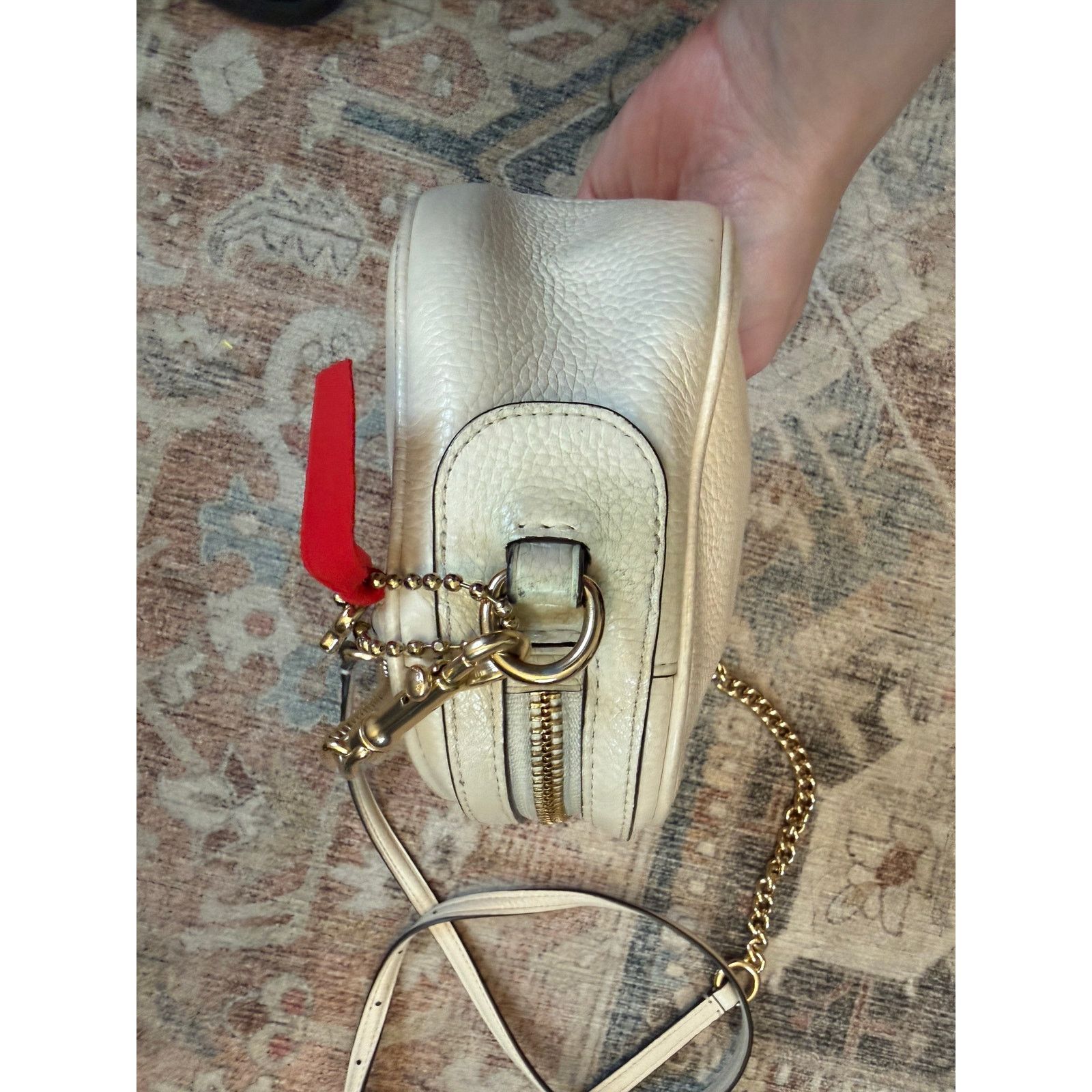 Coach Coach Isla Pebbled Leather Crossbody Chalk Ivory Gold Chain Size ONE SIZE - 7 Thumbnail
