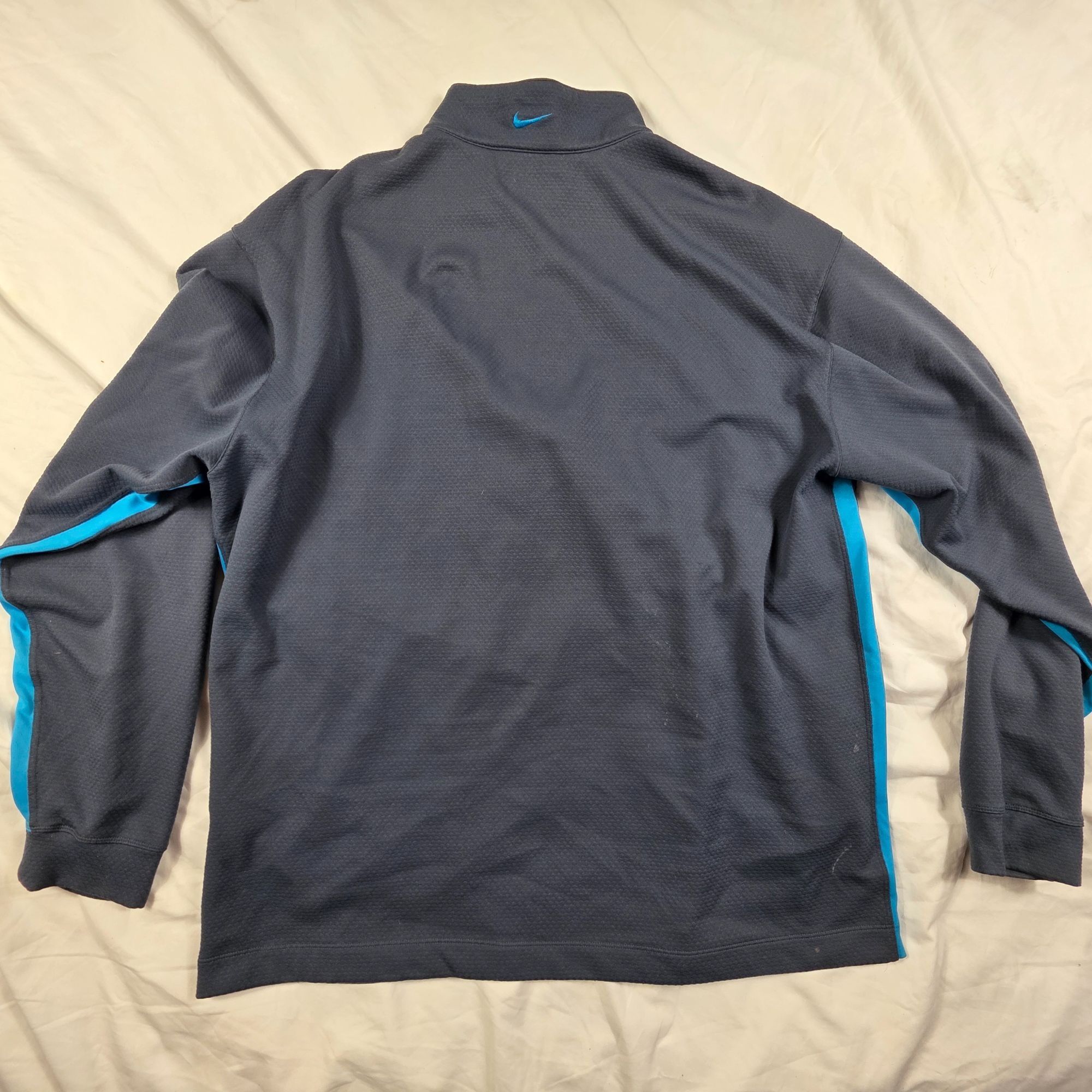 Nike Nike Golf Dri-Fit Mens XL Gray Blue 1/4 Zip Pullover Sweatsh Size US XL / EU 56 / 4 - 2 Thumbnail