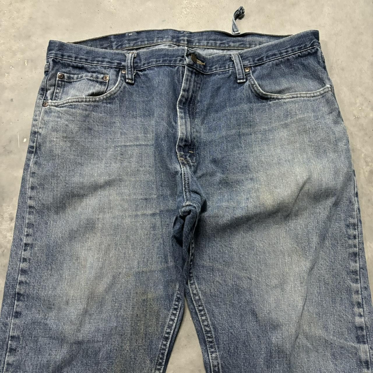 Japanese Brand × Vintage Crazy Vintage Y2K/2000s Grunge Faded Dark Wash Denim Jeans! Size US 38 / EU 54 - 5 Thumbnail