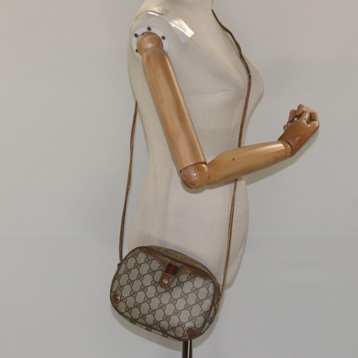 Gucci GUCCI GG Supreme Web Sherry Line Shoulder Bag Pvc Beige 89 Size ONE SIZE - 22 Thumbnail