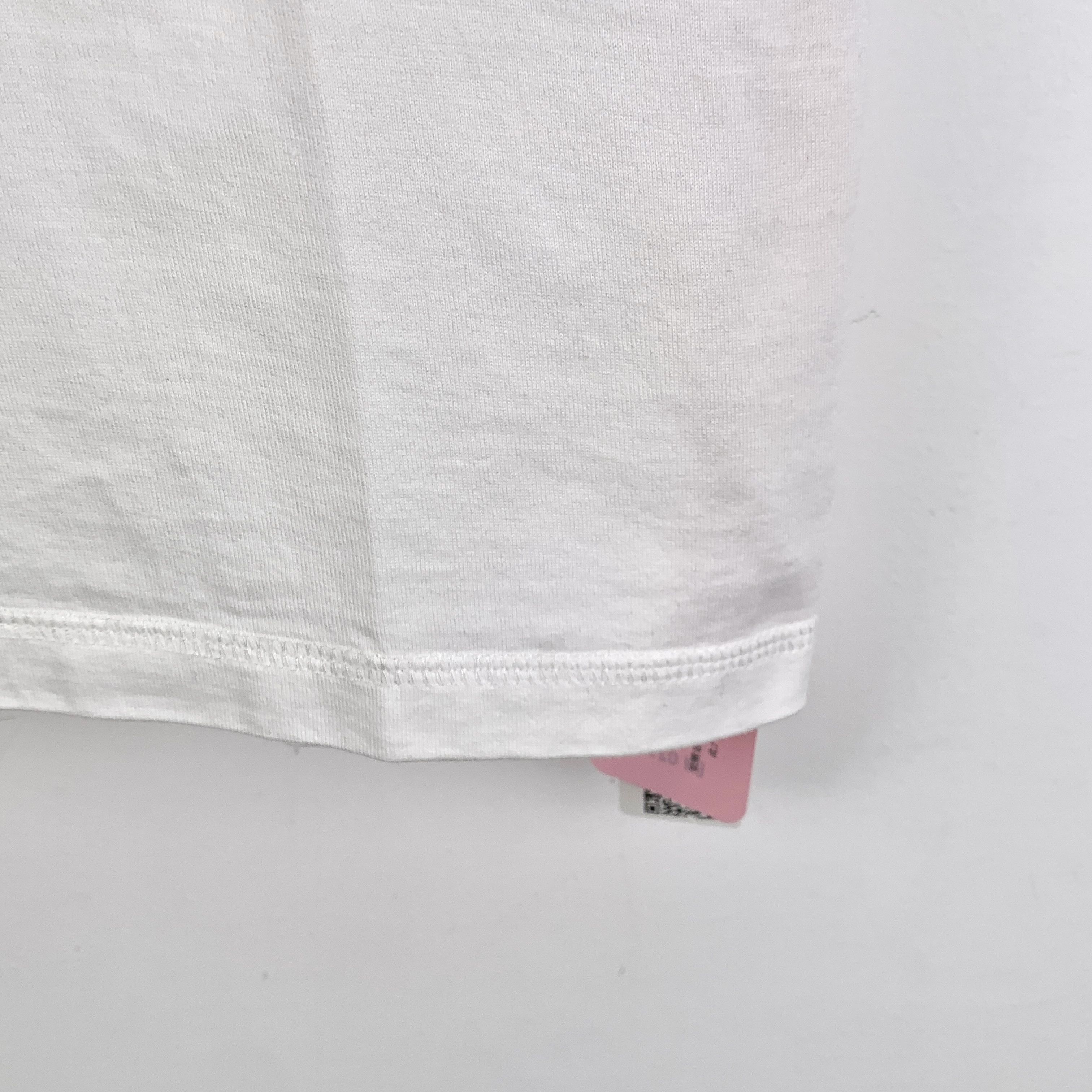 Hermes Hermès White Letter Print Cotton T-Shirt (Size XXS) Size XXS / US 00 / IT 34 - 4 Thumbnail