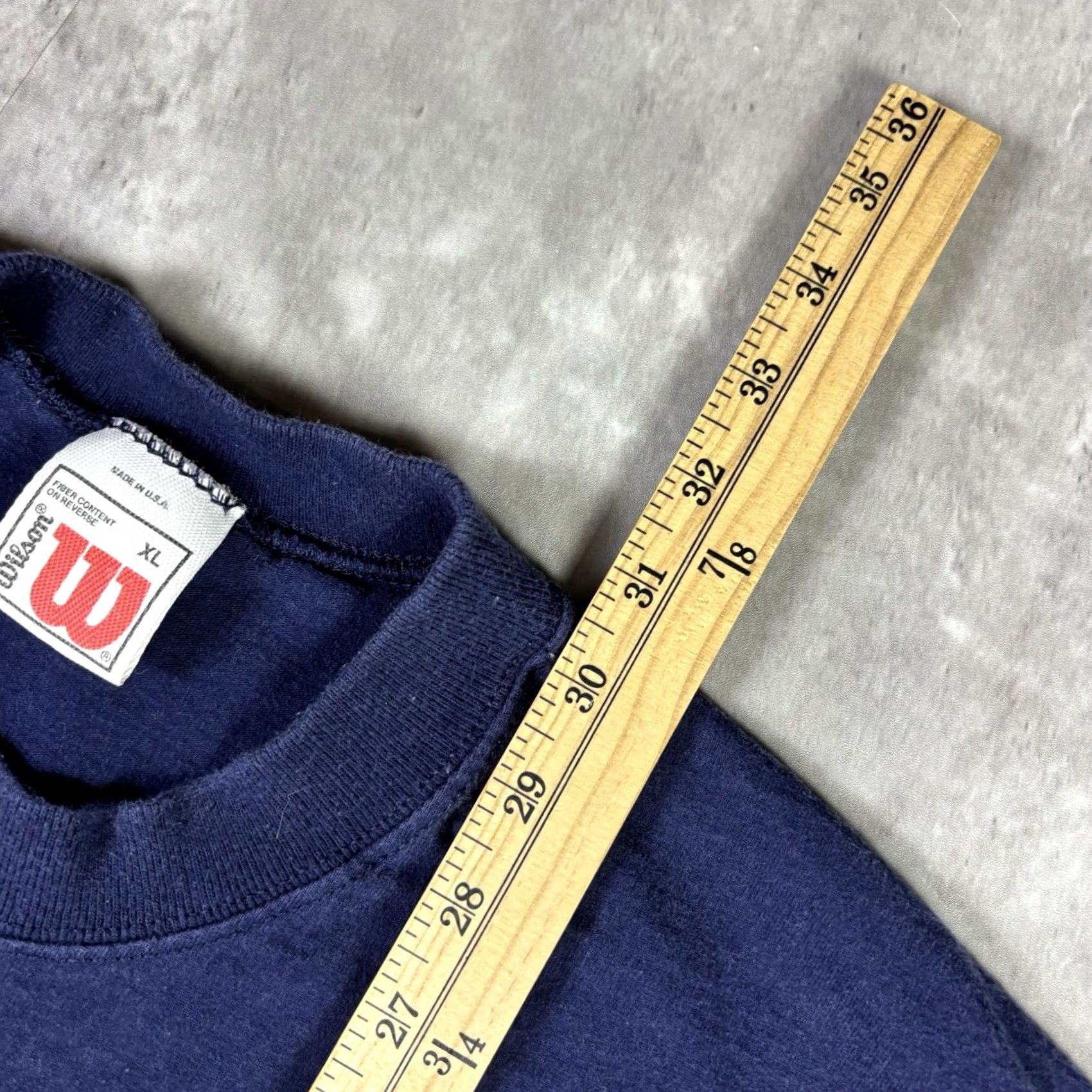 Wilson VINTAGE Wilson T Shirt Spell Out Logo Navy Blue XL USA Size US XL / EU 56 / 4 - 8 Thumbnail