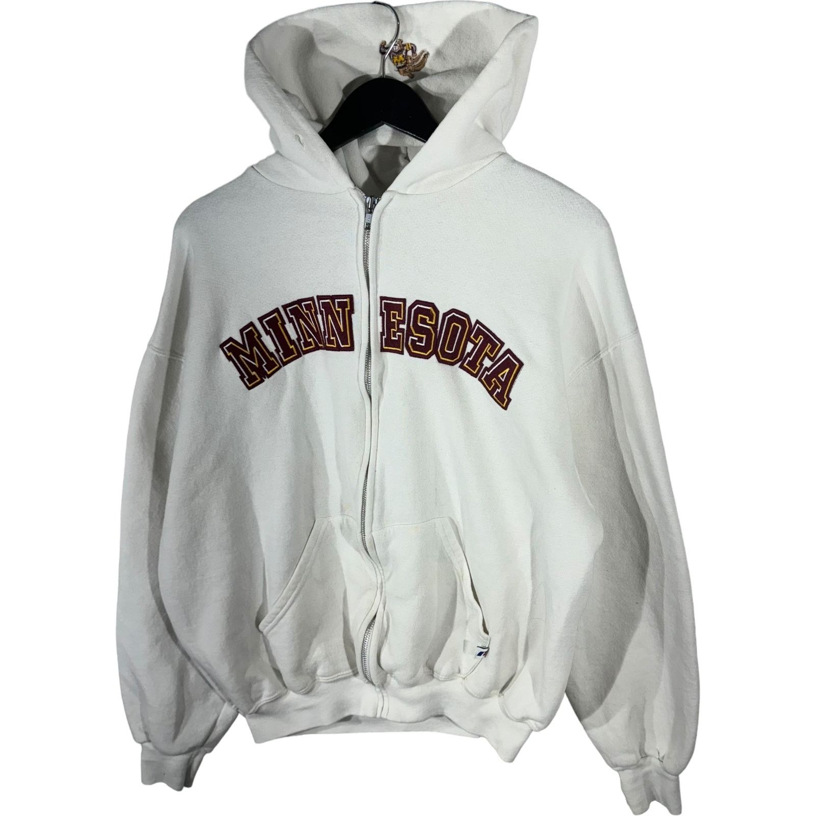 Russell Athletic Russell Minnesota State University Spellout Full Zip Hoodie Size US L / EU 52-54 / 3 - 3 Thumbnail