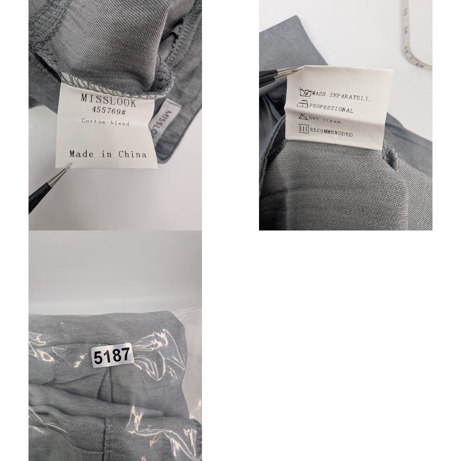 Vintage Misslook Grey Drawstring Pants Size Medium Womens Cotton Blend Front Pockets Cargo Slouchy Breathing Elastic Waist Pockets Men? Wait. Size 32" / US 10 / IT 46 - 9 Thumbnail