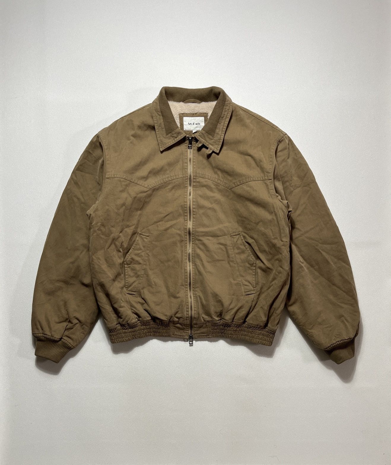 Beams Plus Art If Acts Sherpa Western Bomber Jacket Beige Size US L / EU 52-54 / 3 - 1 Thumbnail