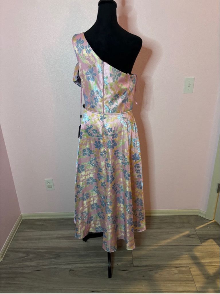 Mac Duggal Women's Unbranded Dress, Size 14, Pink & Blue Floral Size XL / US 12-14 / IT 48-50 - 5 Thumbnail