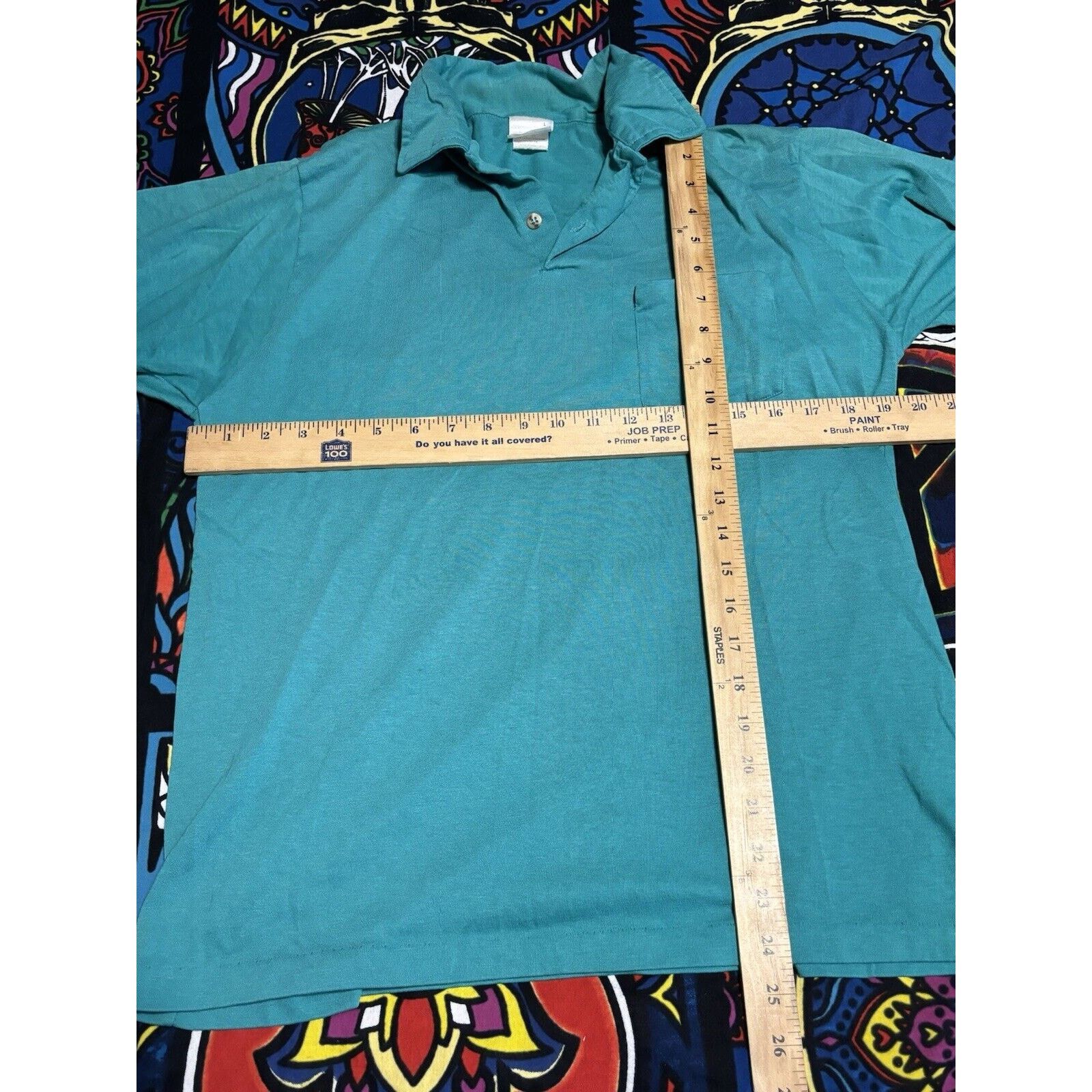 Other vintage 60s aqua blue thin distressed polo donegal large Size US L / EU 52-54 / 3 - 8 Thumbnail