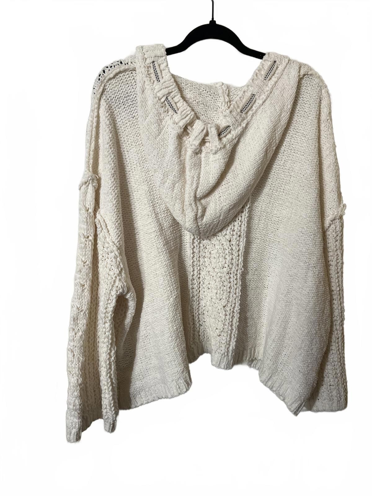 Polo Ralph Lauren POL Women's Cream Cable Knit Hoodie Sweater Size Small Size S / US 4 / IT 40 - 7 Thumbnail