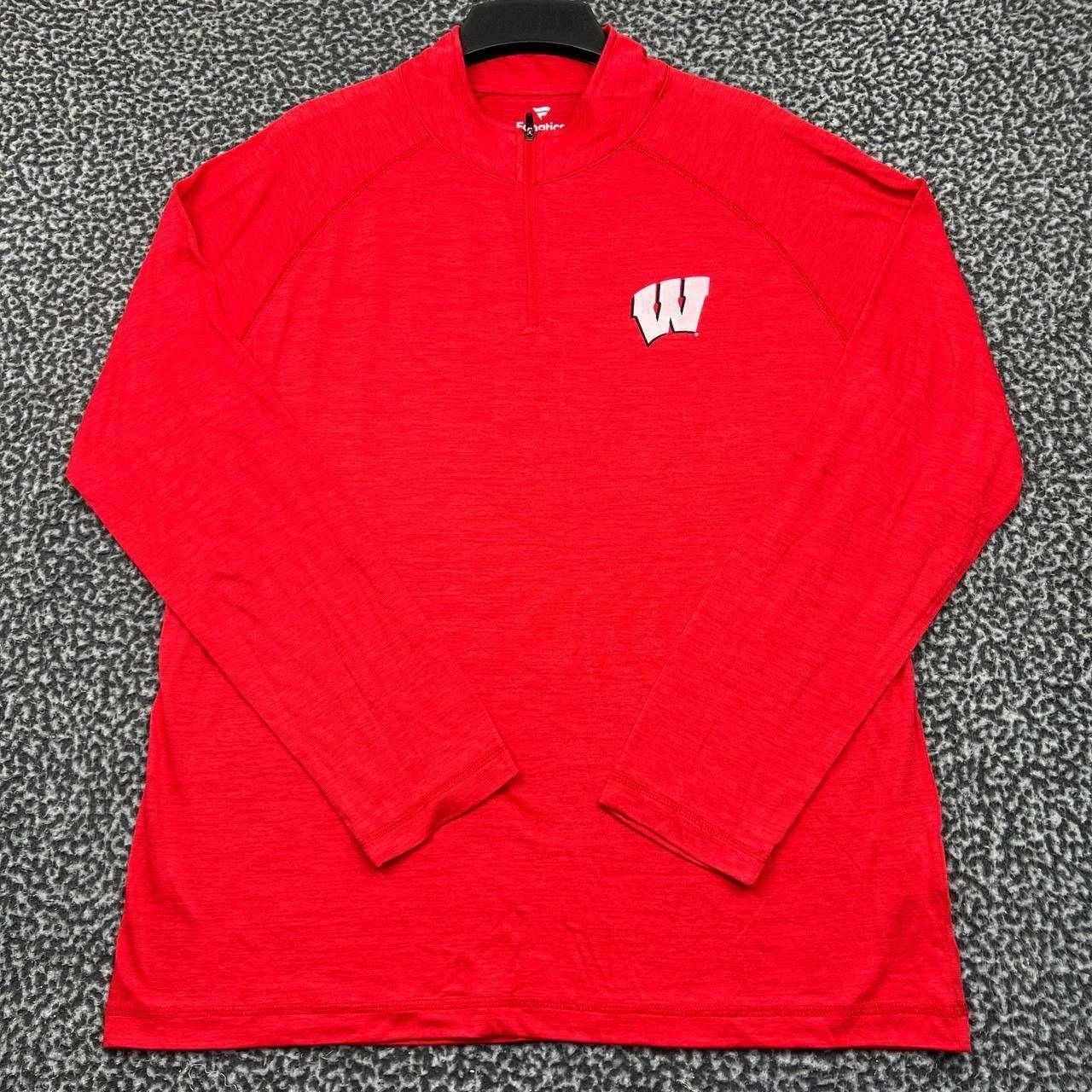 Other Wisconsin Badgers Shirt Men Fanatics Long Sleeve 1/4 Zip L Size US L / EU 52-54 / 3 - 1 Thumbnail