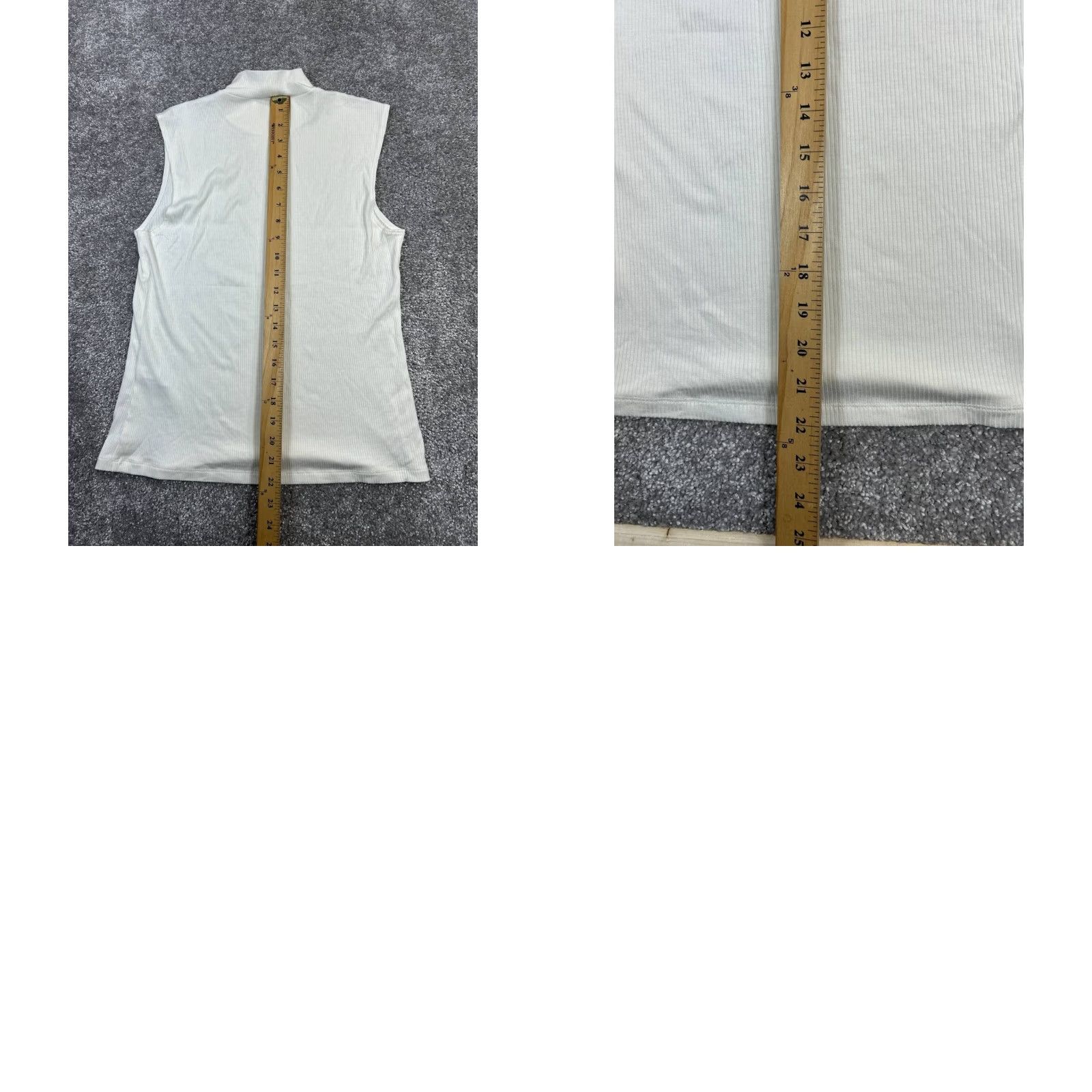 Banana Republic VINTAGE Banana Republic Women's Sleeveless Pullover Shirt Medium White Knit Casual Summer 90s Womens Size M / US 6-8 / IT 42-44 - 8 Thumbnail