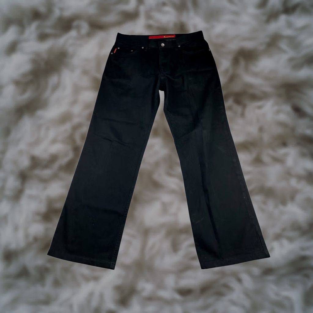 Vintage ALBERTO Men’s Tim Cotton Stretch 5-Pocket Fade Out Pants Black 33x30 Rubber? Size US 34 / EU 50 - 1 Thumbnail
