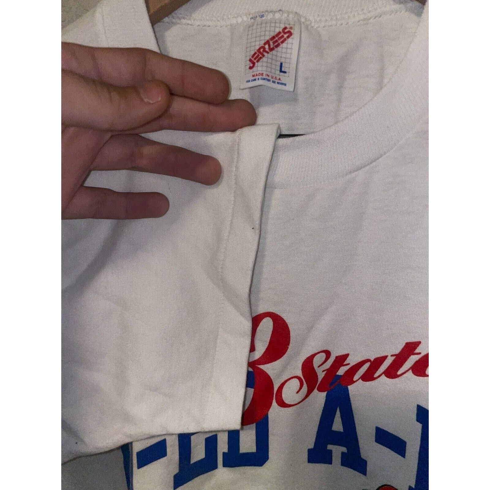 Jerzees Vintage Co-Ed Shirt Coed ABC State Tourney Graphic Tee 90s Size US L / EU 52-54 / 3 - 7 Thumbnail
