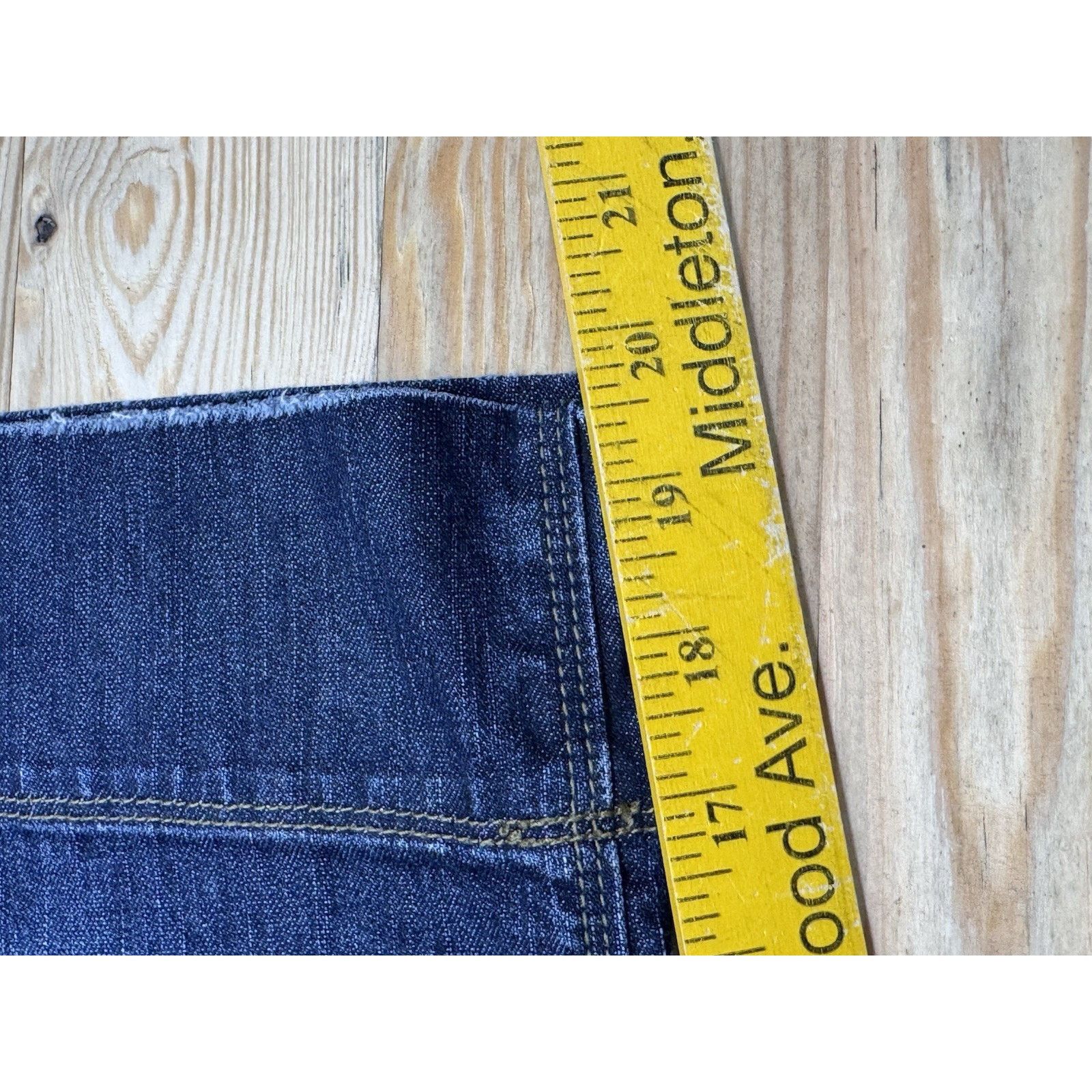 Maurice Lacroix Maurices Women's Crop Blue Denim Jeans Basket Weave Sz 7/8 Size 30" / US 8 / IT 44 - 7 Thumbnail