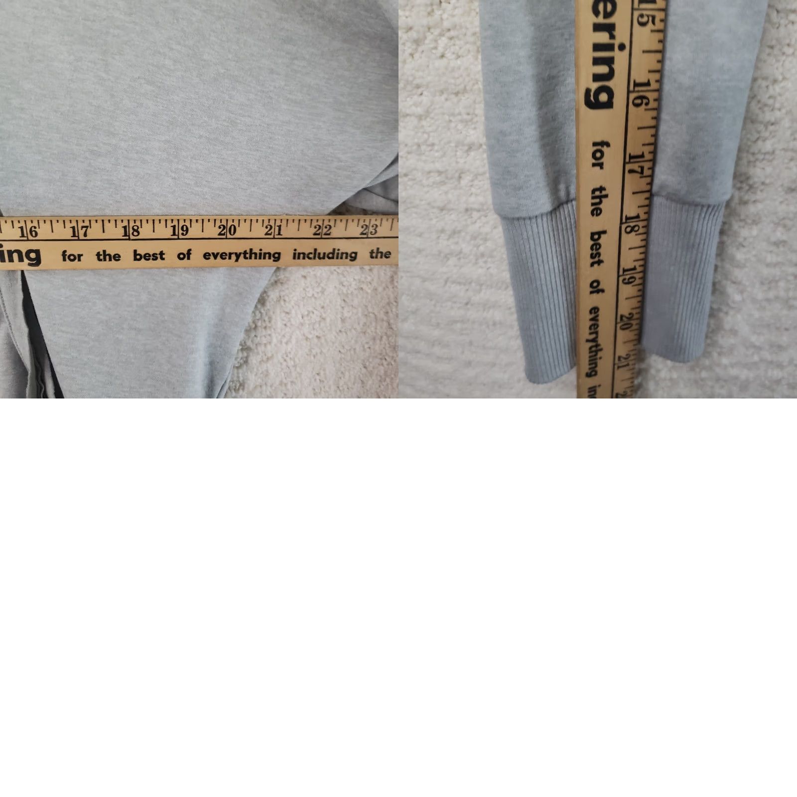 Vintage MARIKA Women's L Gray Lightweight HOODIE Long Sleeve Thumb Hole Kangaroo Pockets Pullover Casual Activewear Womens Size L / US 10 / IT 46 - 10 Thumbnail