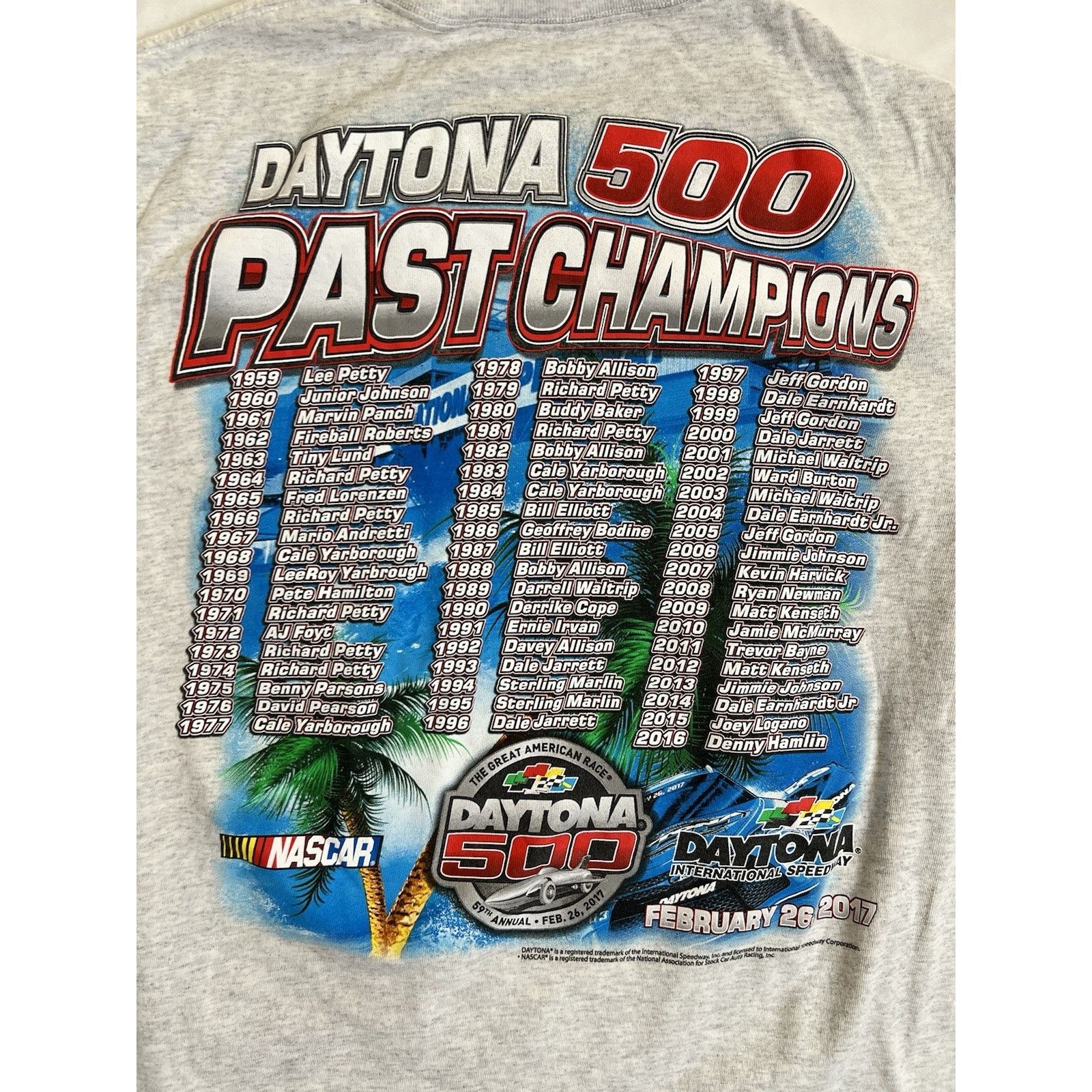NASCAR NASCAR Daytona 500 T-Shirt Size Medium 2017 Double Sided Size US M / EU 48-50 / 2 - 9 Thumbnail
