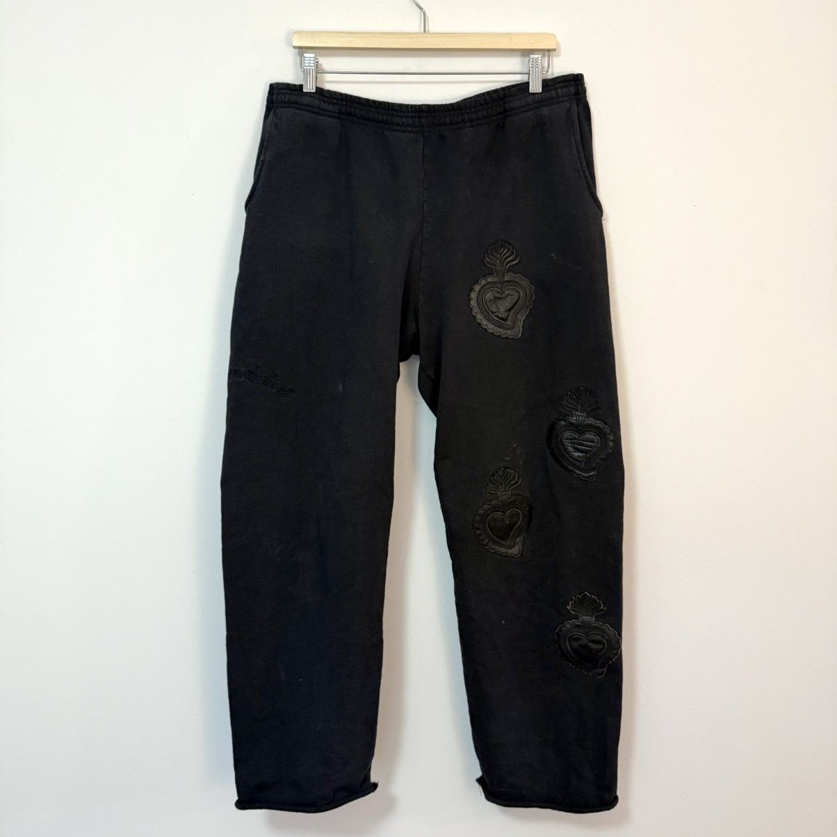 Whensmokeclears When Smoke Clears Waxed French Terry Sweatpants $250 MSRP Size US 40 / EU 56 - 1 Thumbnail