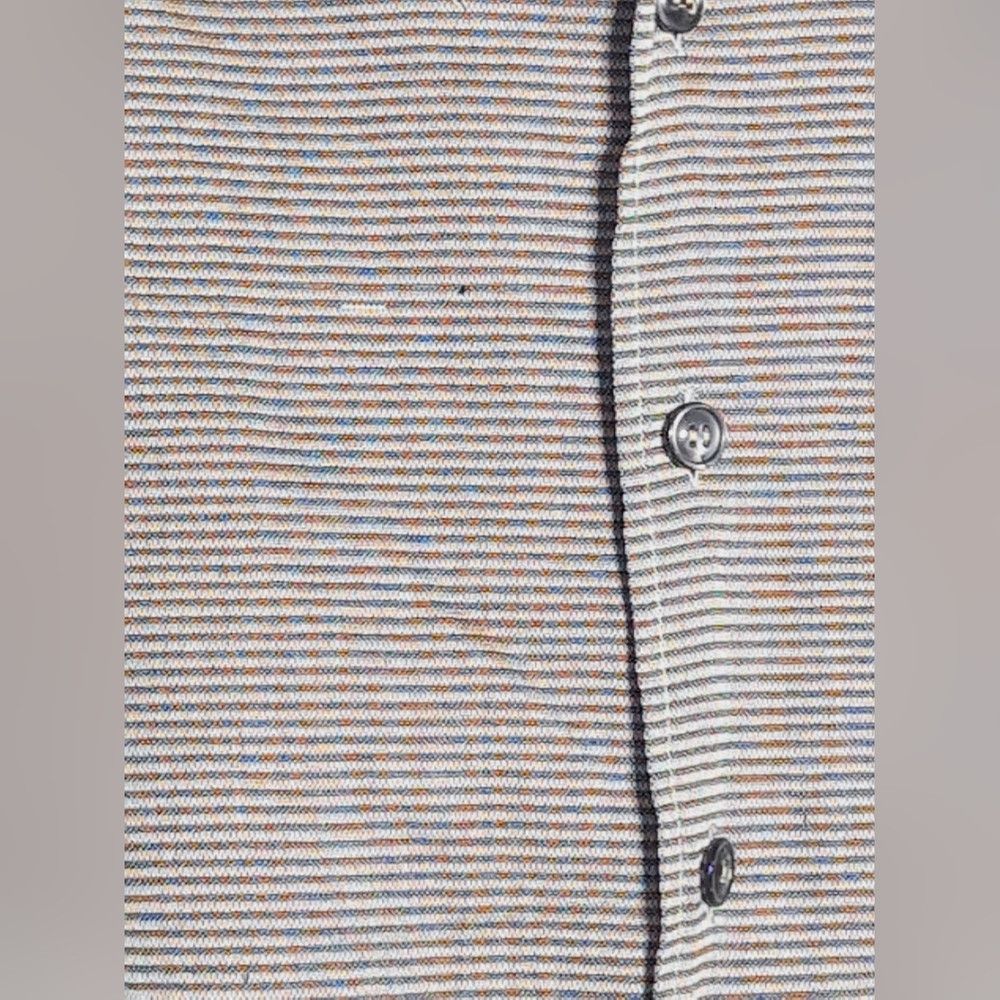 Pal Zileri Pal Zileri Striped Shirt Sz M in Gray and White Size US M / EU 48-50 / 2 - 2 Thumbnail