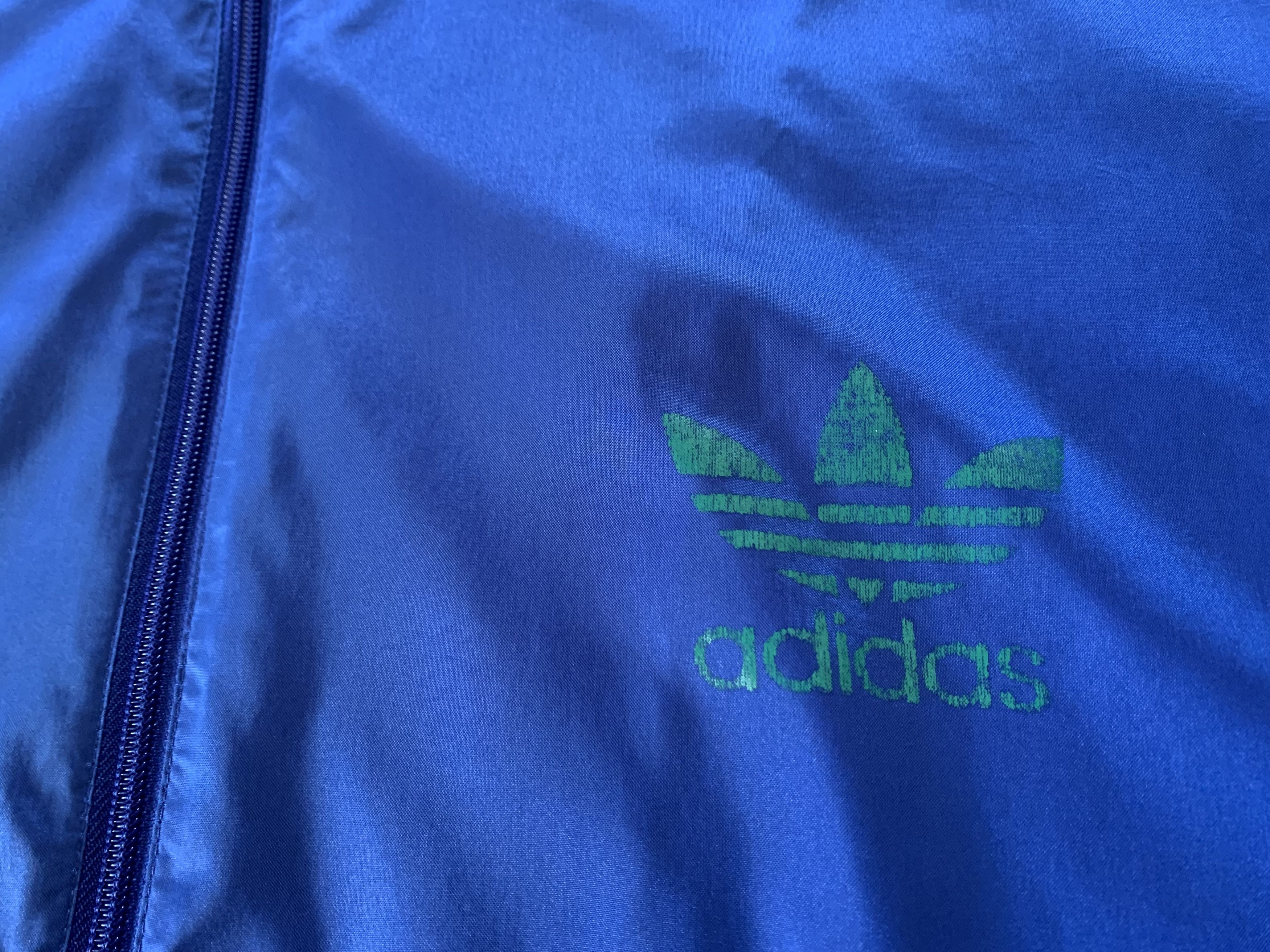 Adidas × Vintage Vintage Adidas Olympic Nylon Zip Truck Jacket Size US L / EU 52-54 / 3 - 6 Thumbnail