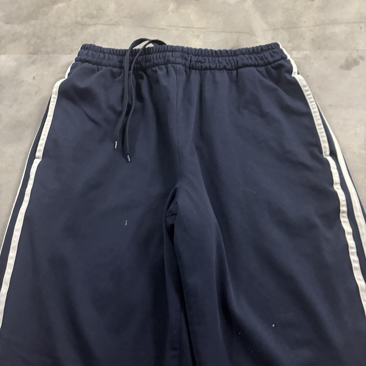 Vintage Crazy Vintage Y2K/2000s Baggy Navy Blue Striped Streetwear Skater Track Pants! Size L Size US 32 / EU 48 - 3 Thumbnail