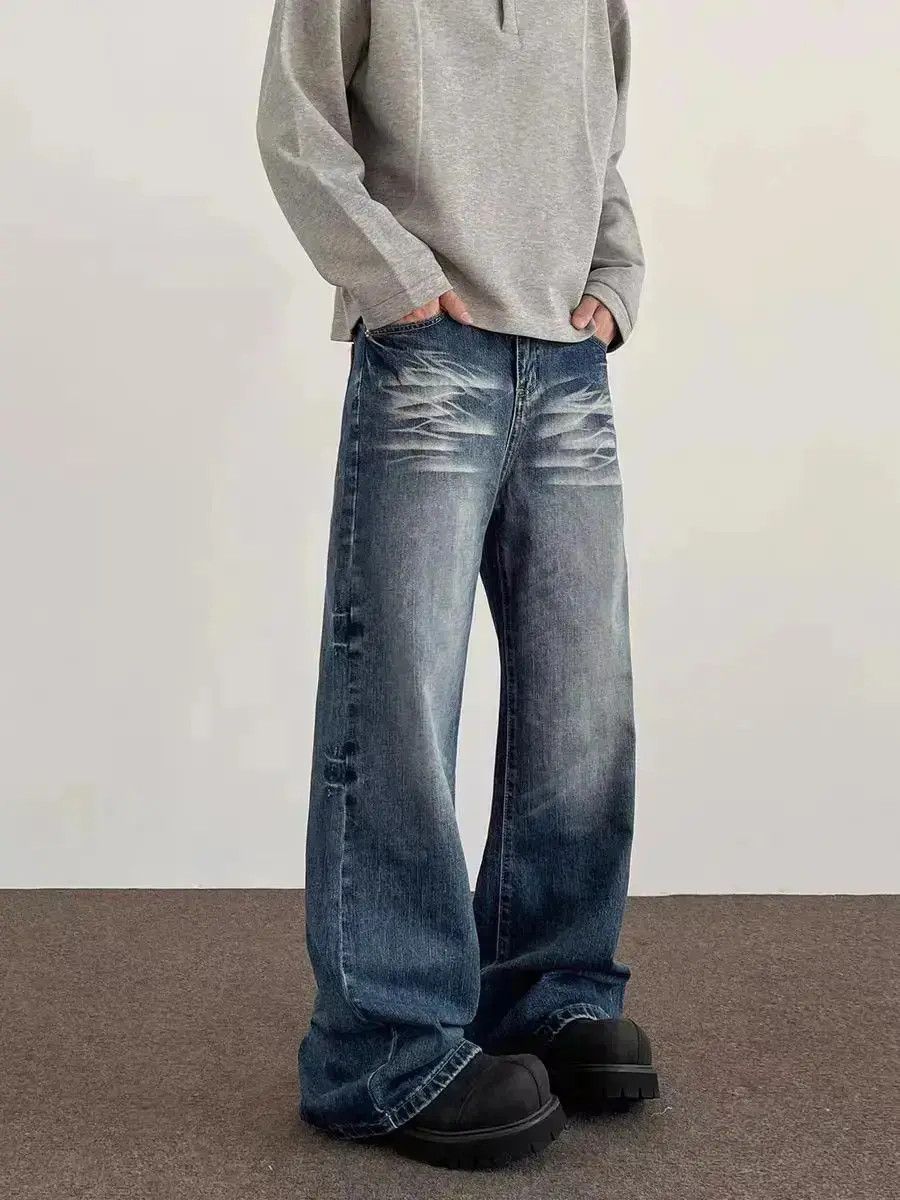 Japanese Brand High street style washed and distressed micro flared jeans Size US 32 / EU 48 - 5 Thumbnail