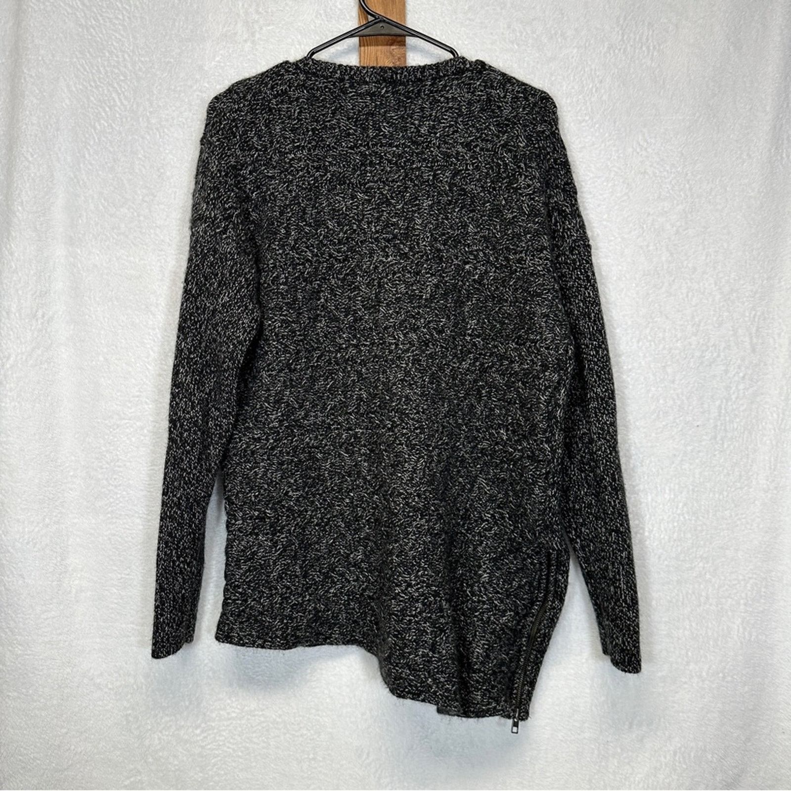 Athleta Athleta Wool Cashmere Black & White Knit Long Sleeve Sweater Size XL / US 12-14 / IT 48-50 - 5 Thumbnail
