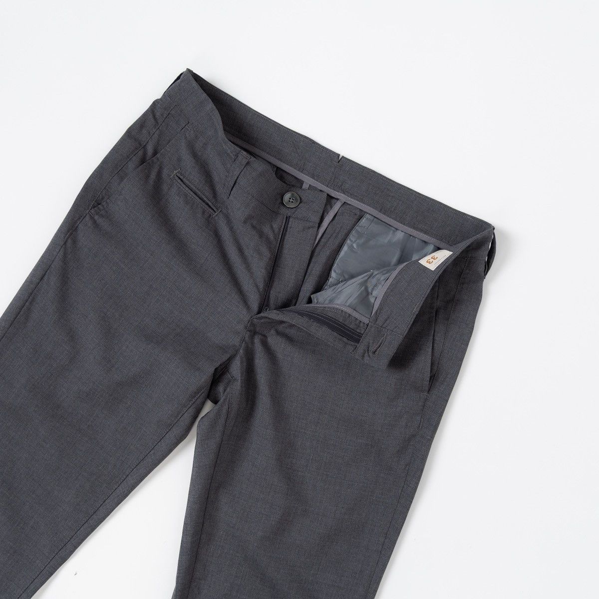 Other Artu Napoli Gray Wool Trousers Slim Fit Chino Classic Pants Size US 33 - 3 Thumbnail