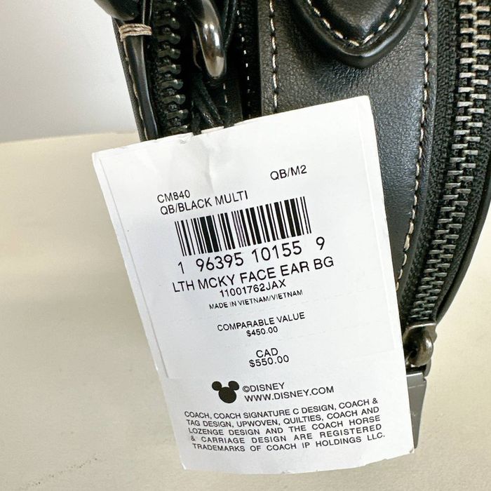 Coach Coach CM840 Disney X Coach Mickey Mouse Ear Bag Black Multi Grailed