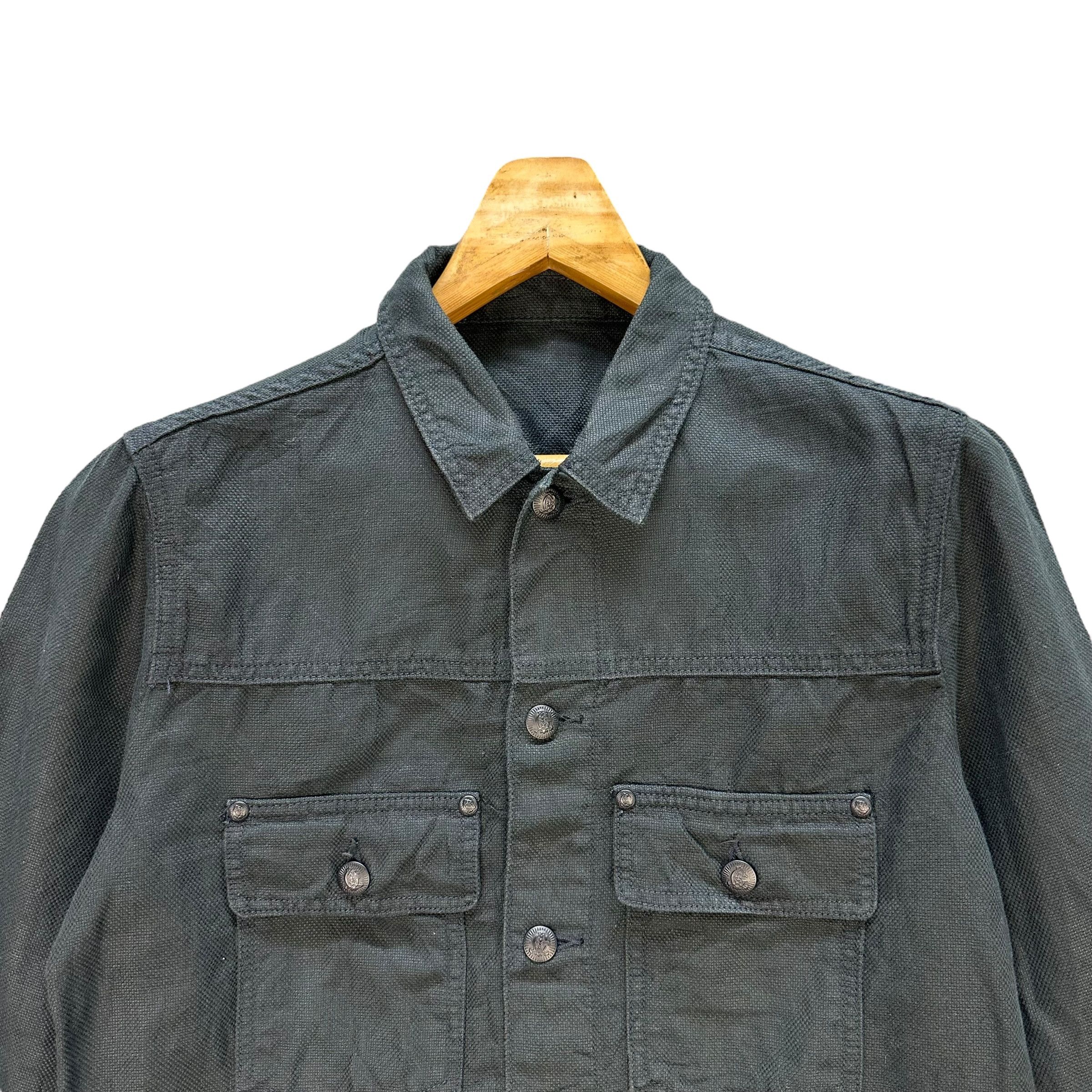 Japanese Brand CUSTOM CULTURE Made in Japan Black Denim Jacket #A4-0093 Size US S / EU 44-46 / 1 - 2 Thumbnail