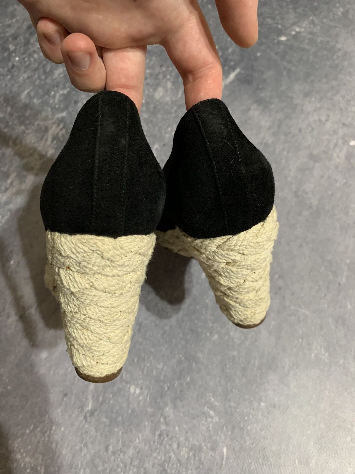 Chanel × Designer Authentic Chanel Platforms Sandals Women Black Size US 7.5 / IT 37.5 - 4 Thumbnail