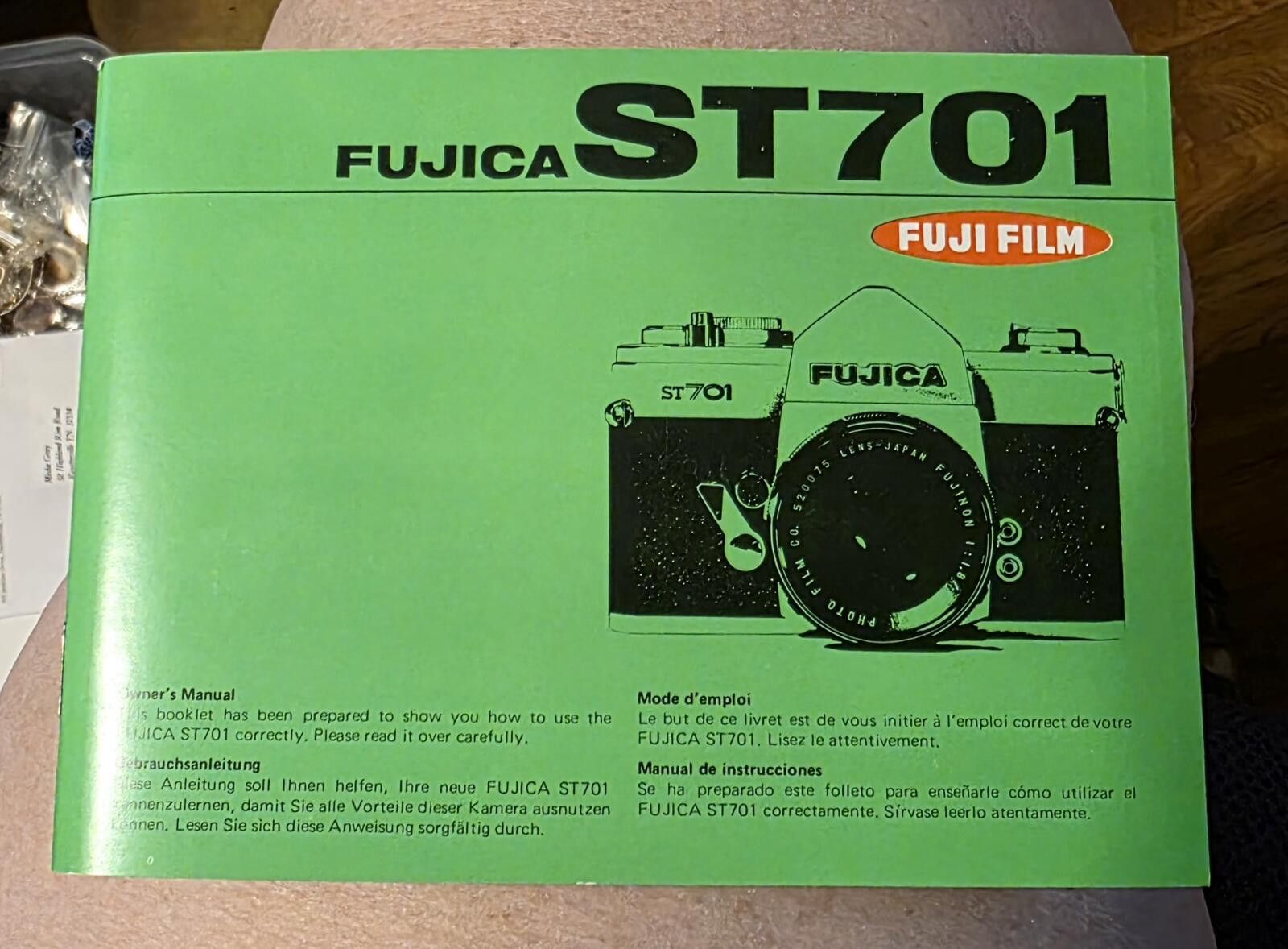 Hiroshi Fujiwara Fujica ST701 Camera User's Manual Size ONE SIZE - 1 Preview