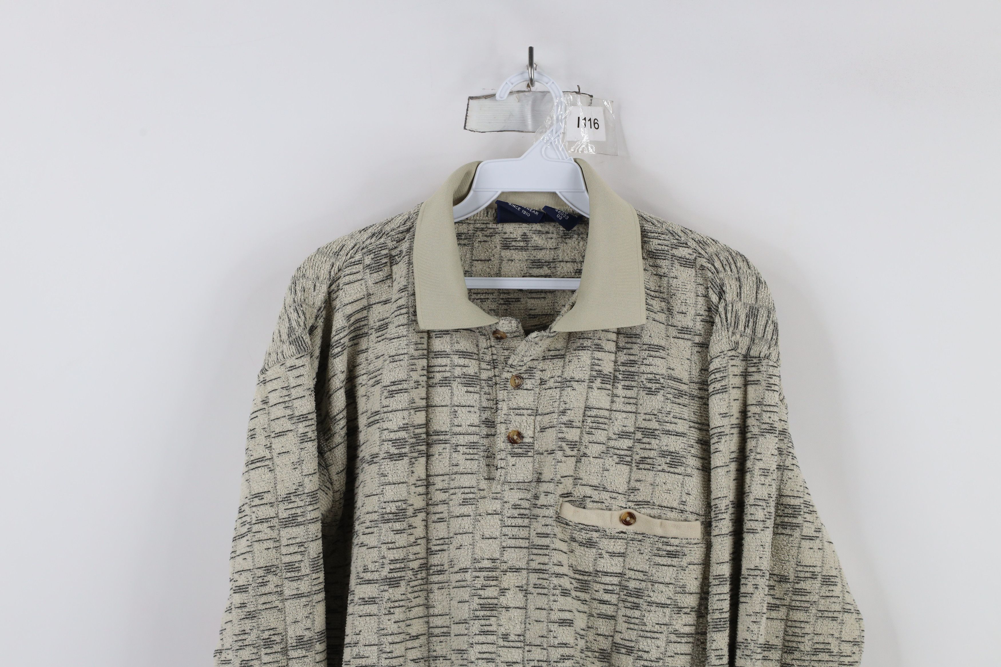 Vintage Vintage 90s Streetwear Fleece Collared Pullover Sweater Size US M / EU 48-50 / 2 - 2 Thumbnail