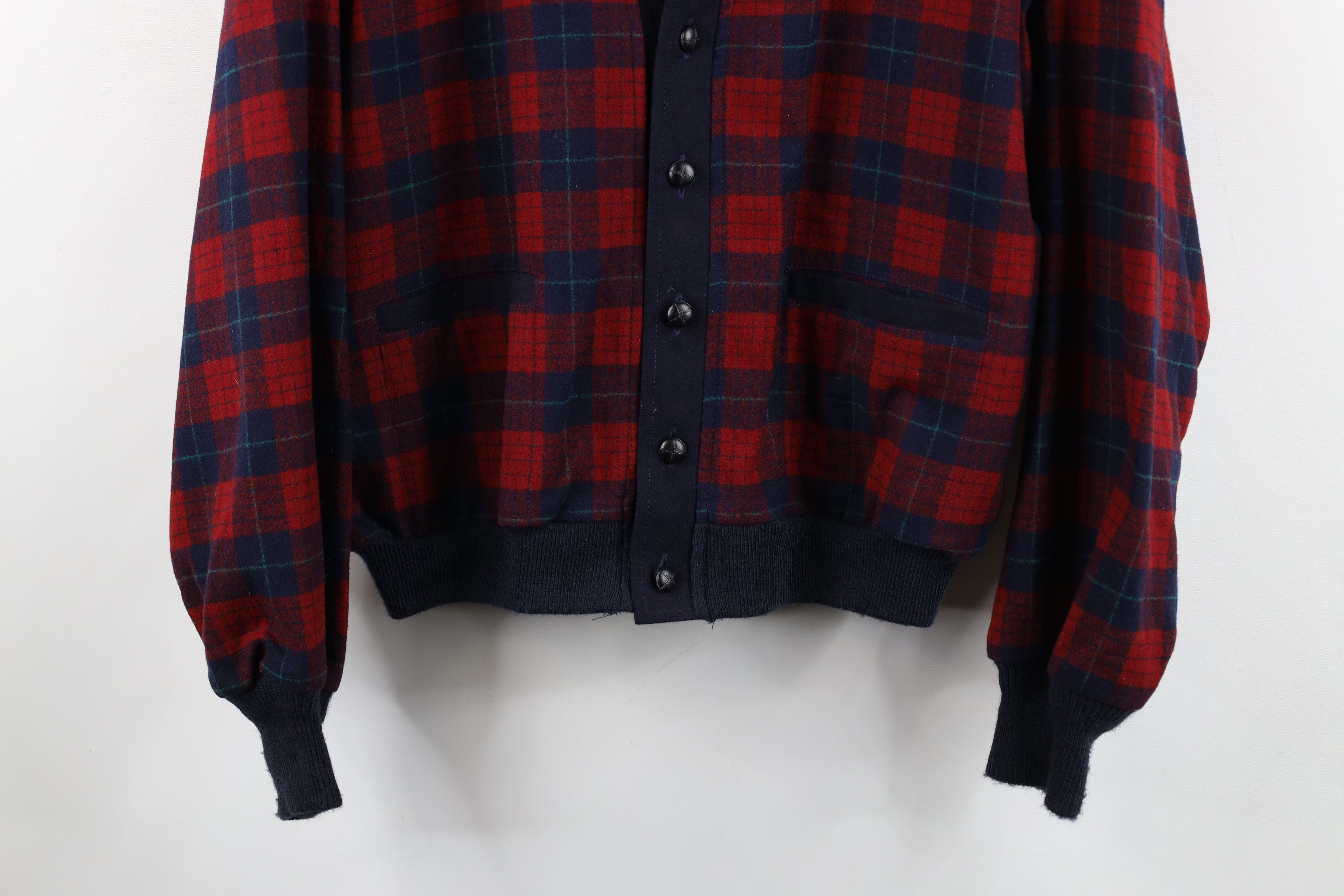 Pendleton Vintage 70s Pendleton Virgin Wool Cardigan Sweater Plaid USA Size US XL / EU 56 / 4 - 3 Thumbnail